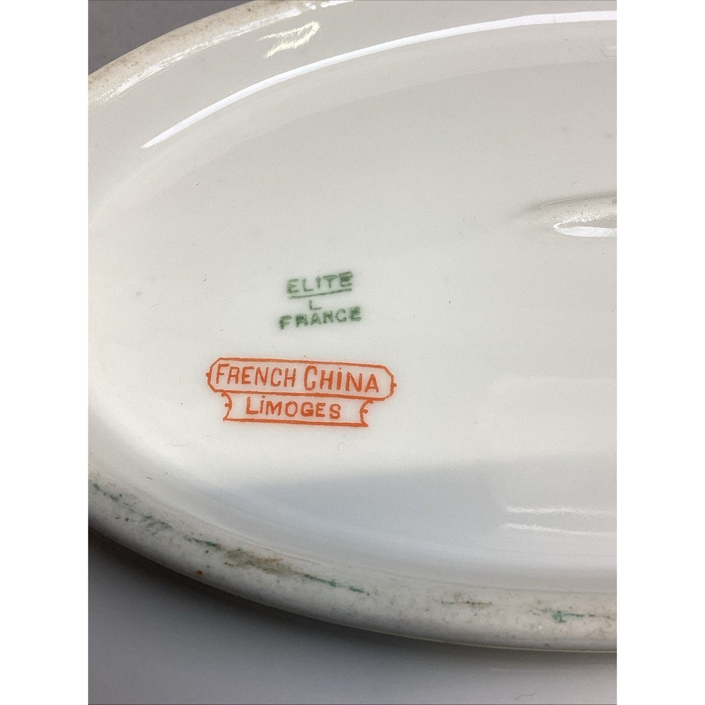 Limoges Elite White W/ Gold Encrusted Oval Covered Vegetable Dish French China