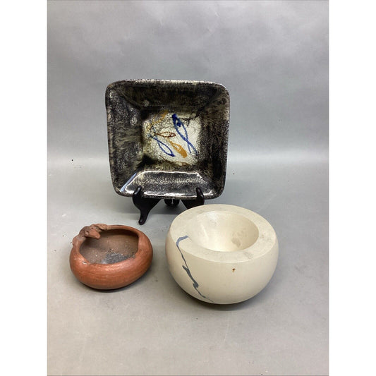 Set Of 3 Handmade Trinket & Serving Bowls/Dishes