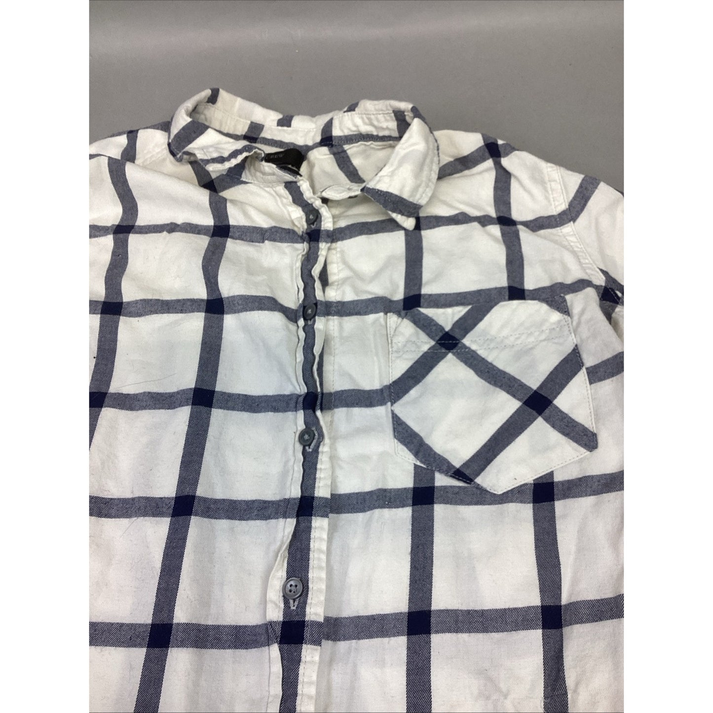 J. Crew Classic Button Down White With Blue Stripes Shirt - Women’s Size 8