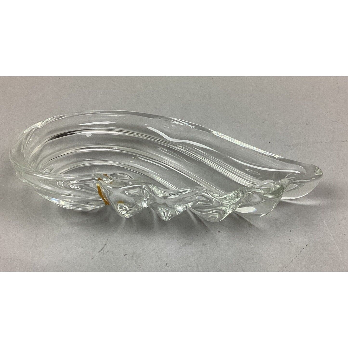 Set Of 2 Mikasa Crystal Shell Candy Dish Trinket Dish - 7.5”