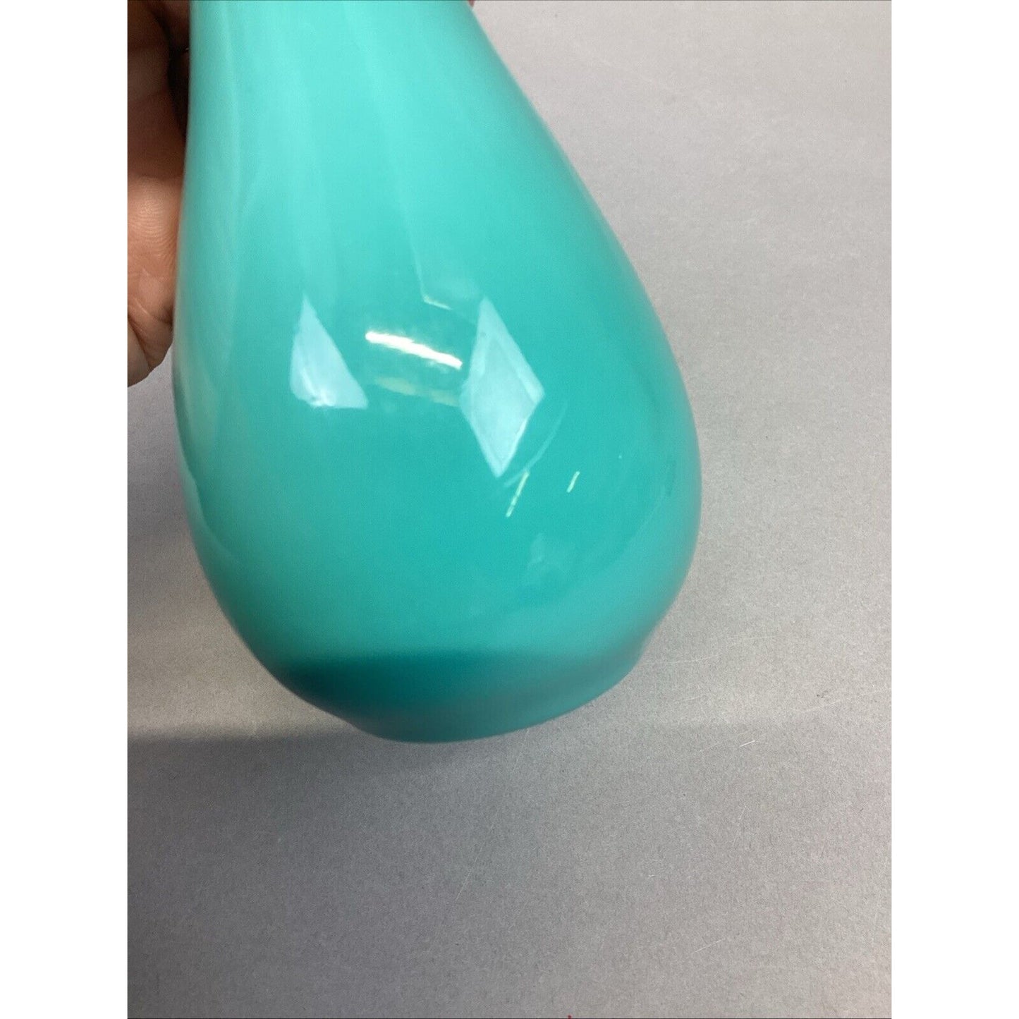 Light Aqua Glass Vase - 6.25”