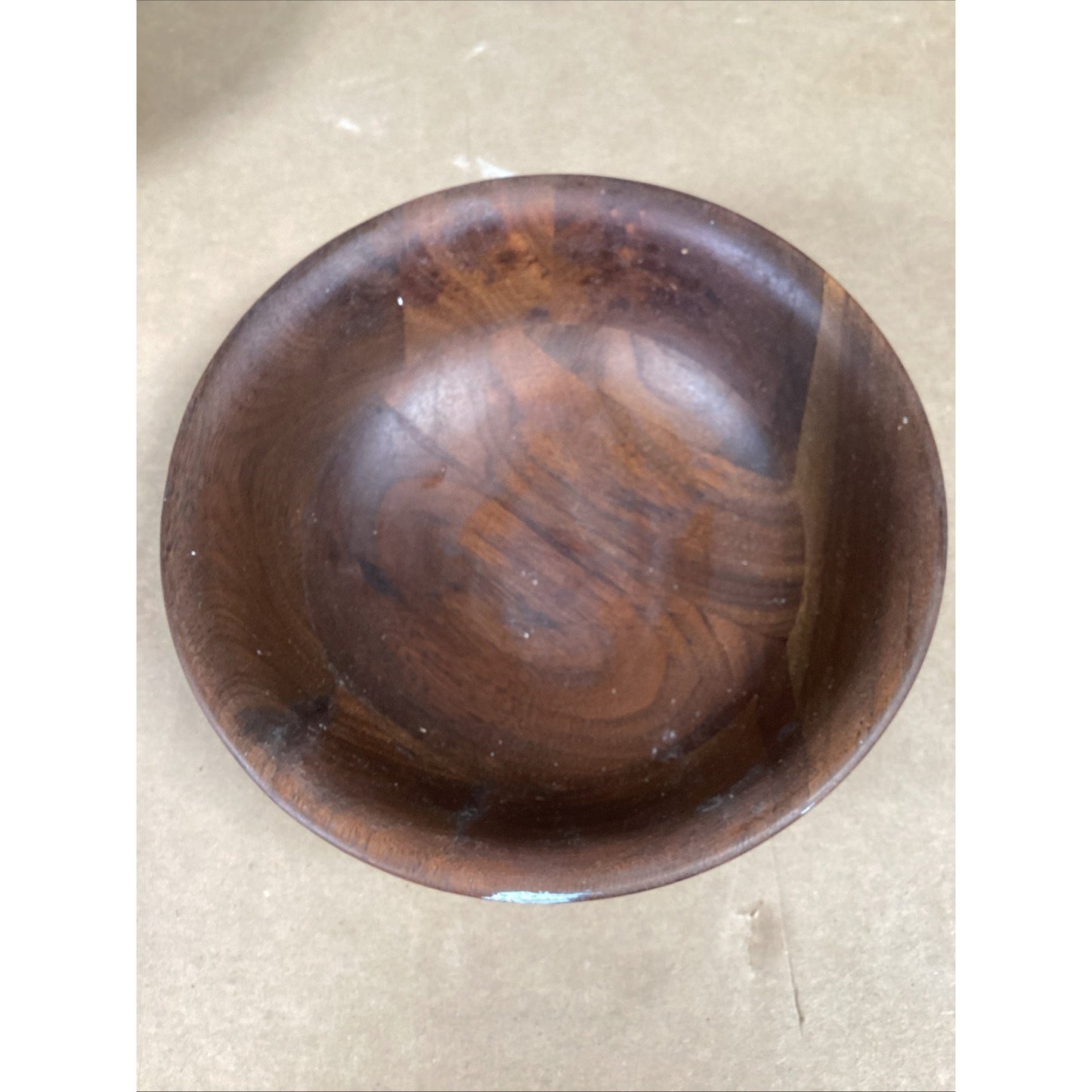 Set Of 2 Real Walnut Dessert Salad Bowls By Vermillion