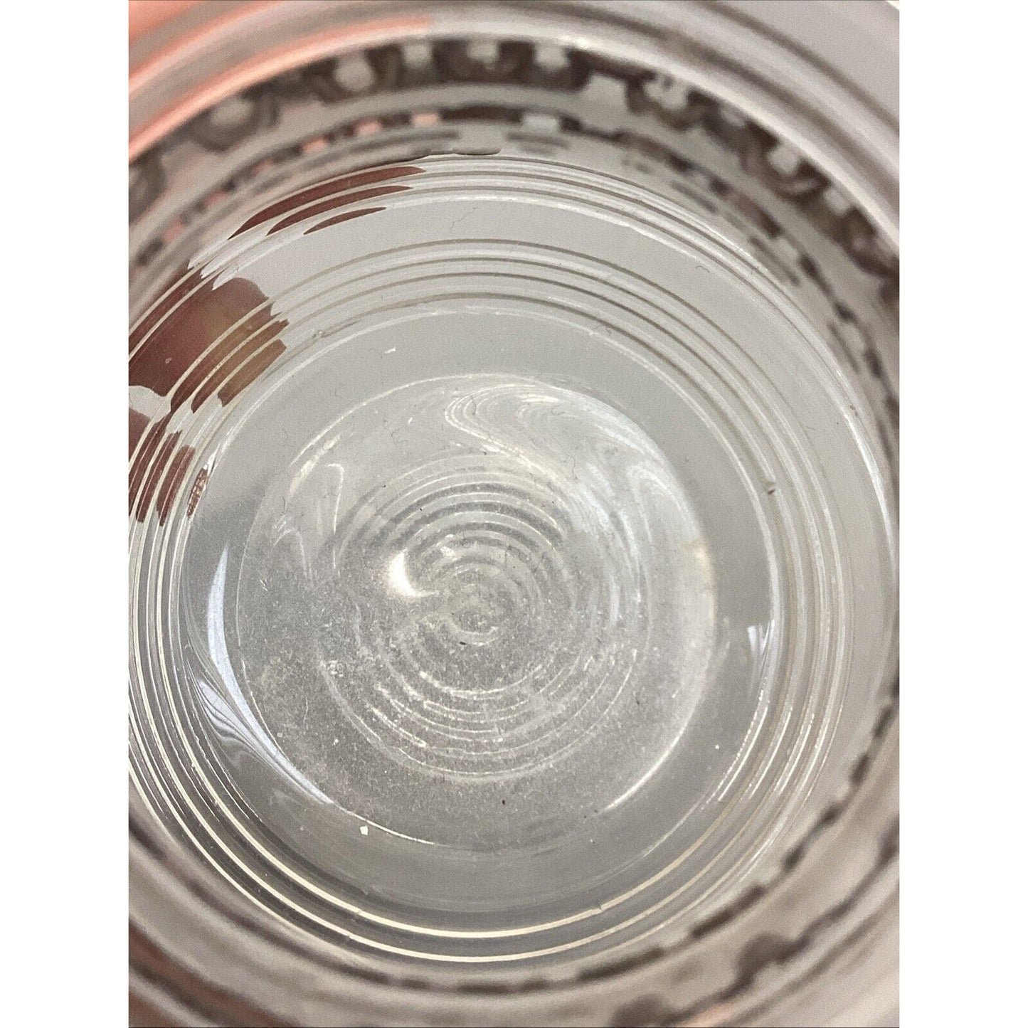 Vintage Clear Depression Glass Small Ribbed Bee Hive Vase With Chain - 3”