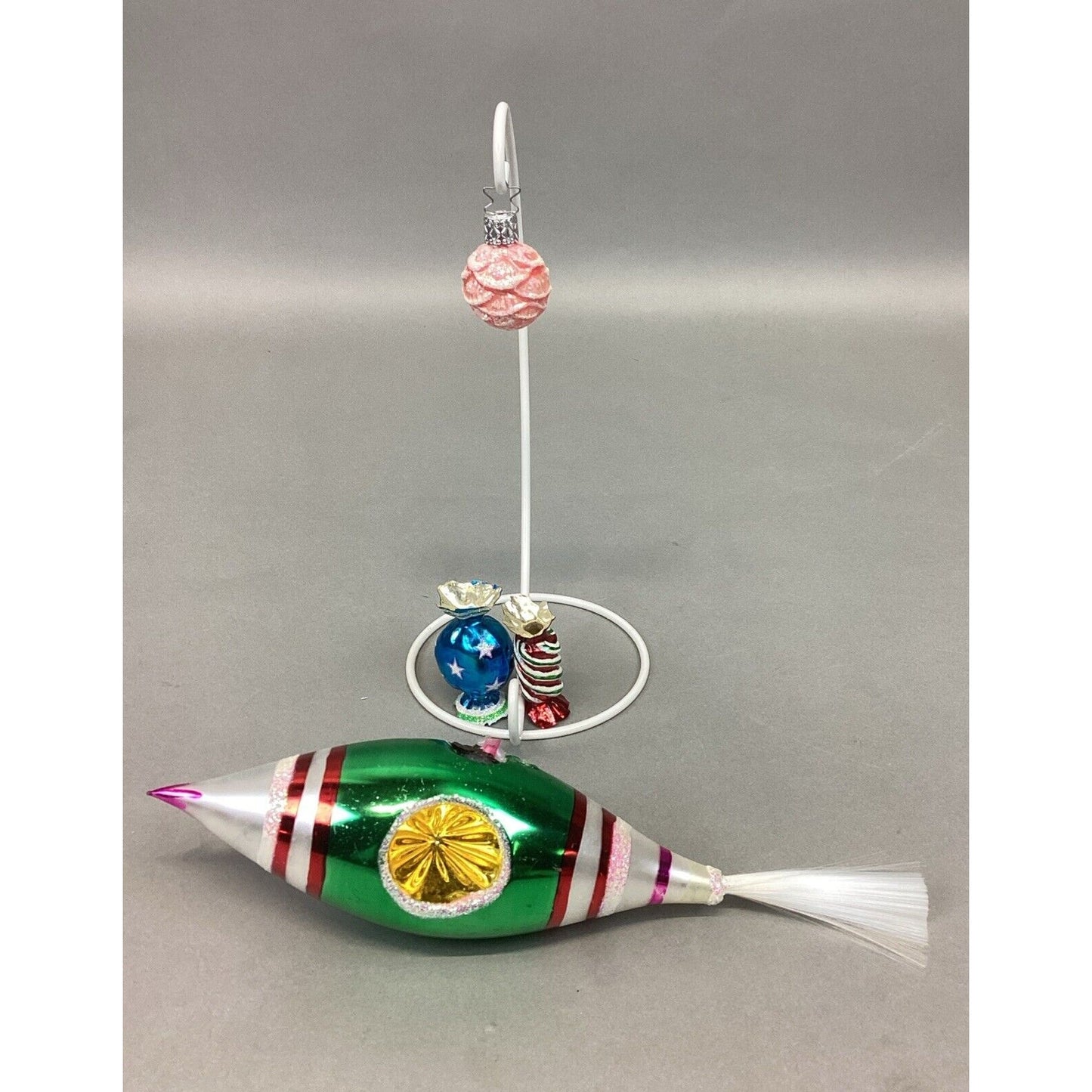 4 Glass Christmas Ornaments - Damaged