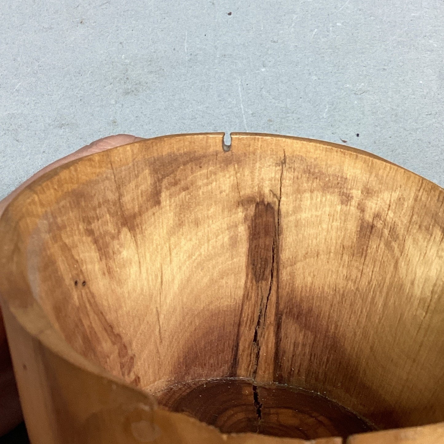 Set Of 2 Hand Carved Wooden Trinket Dishes/Catchall
