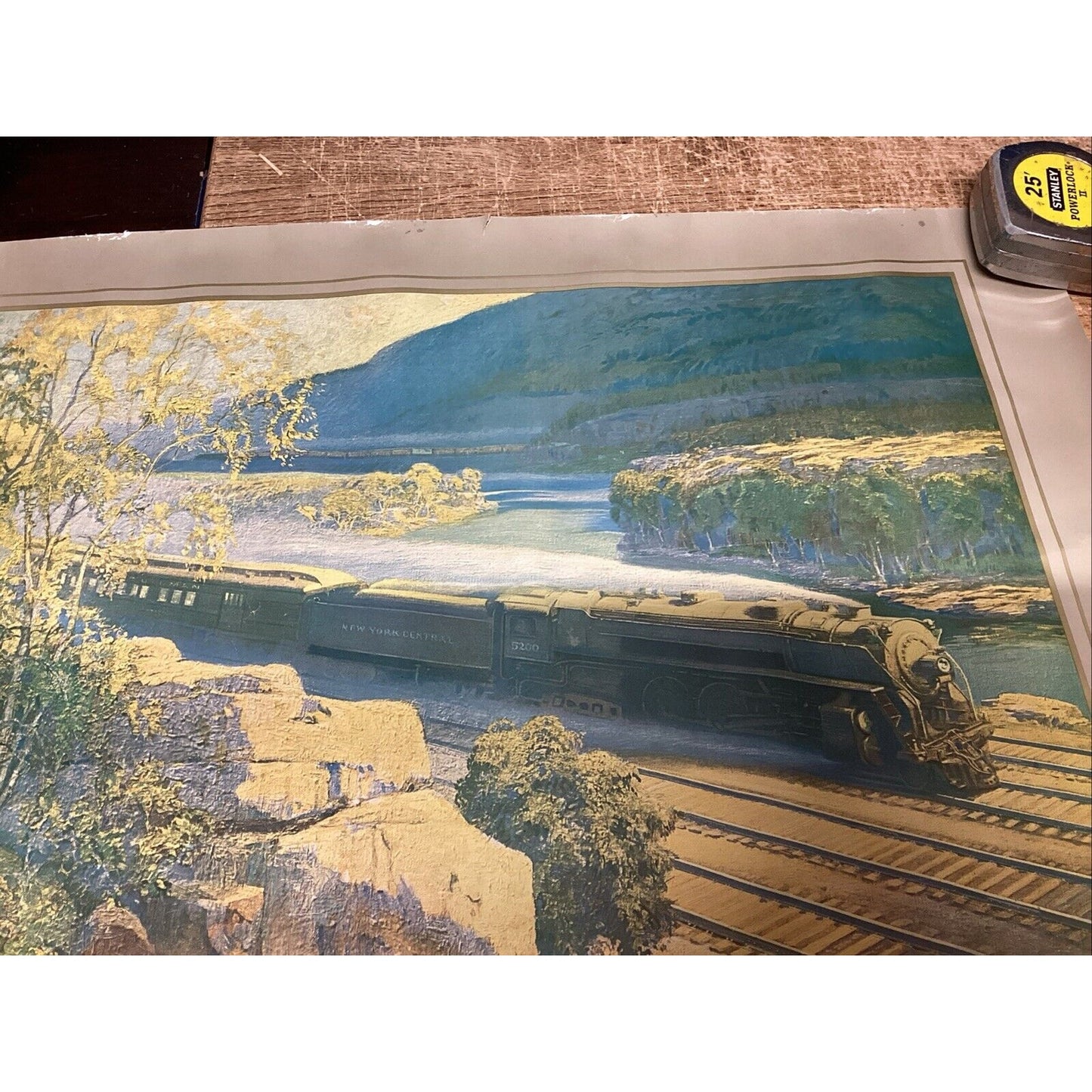 NY Central Railroad -"Westward Bound Mohawk Valley" - 1975 Reproduction - 27x22”