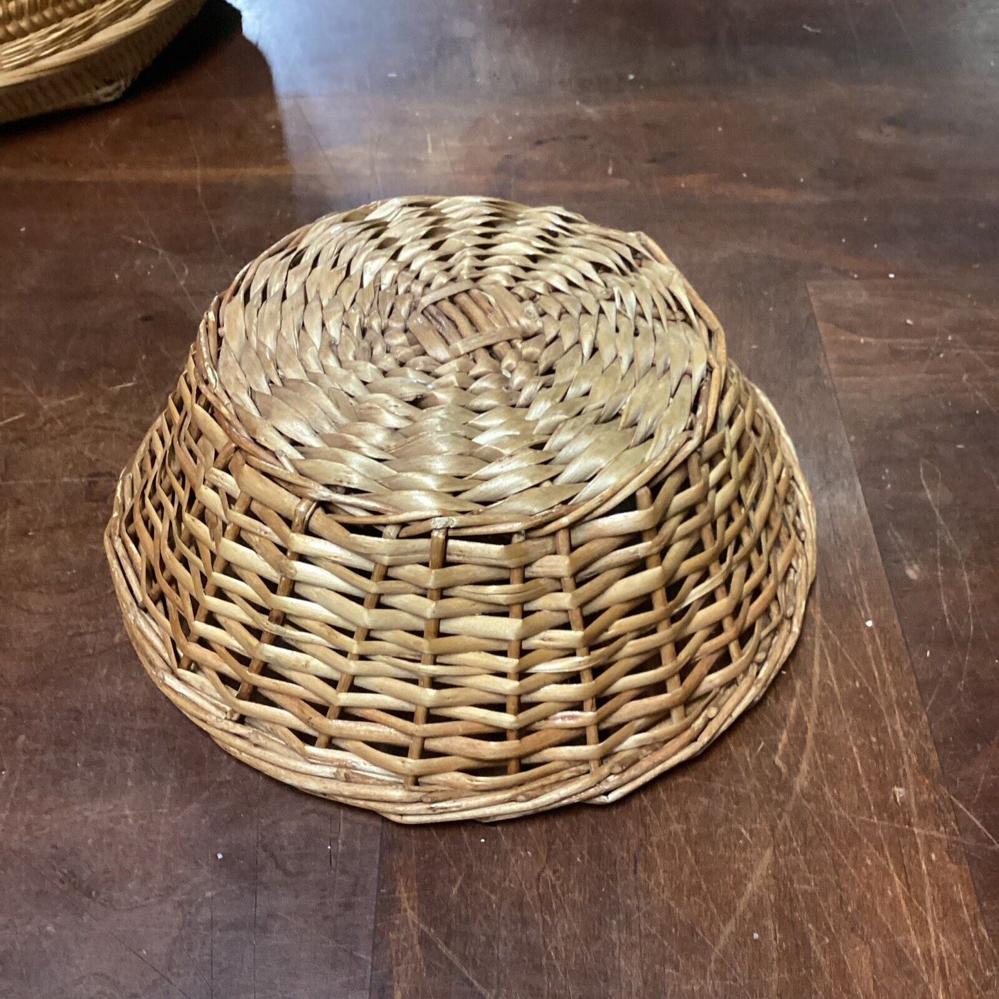 Lot Of 5 Woven, Wicker, Rattan, Wooden Baskets