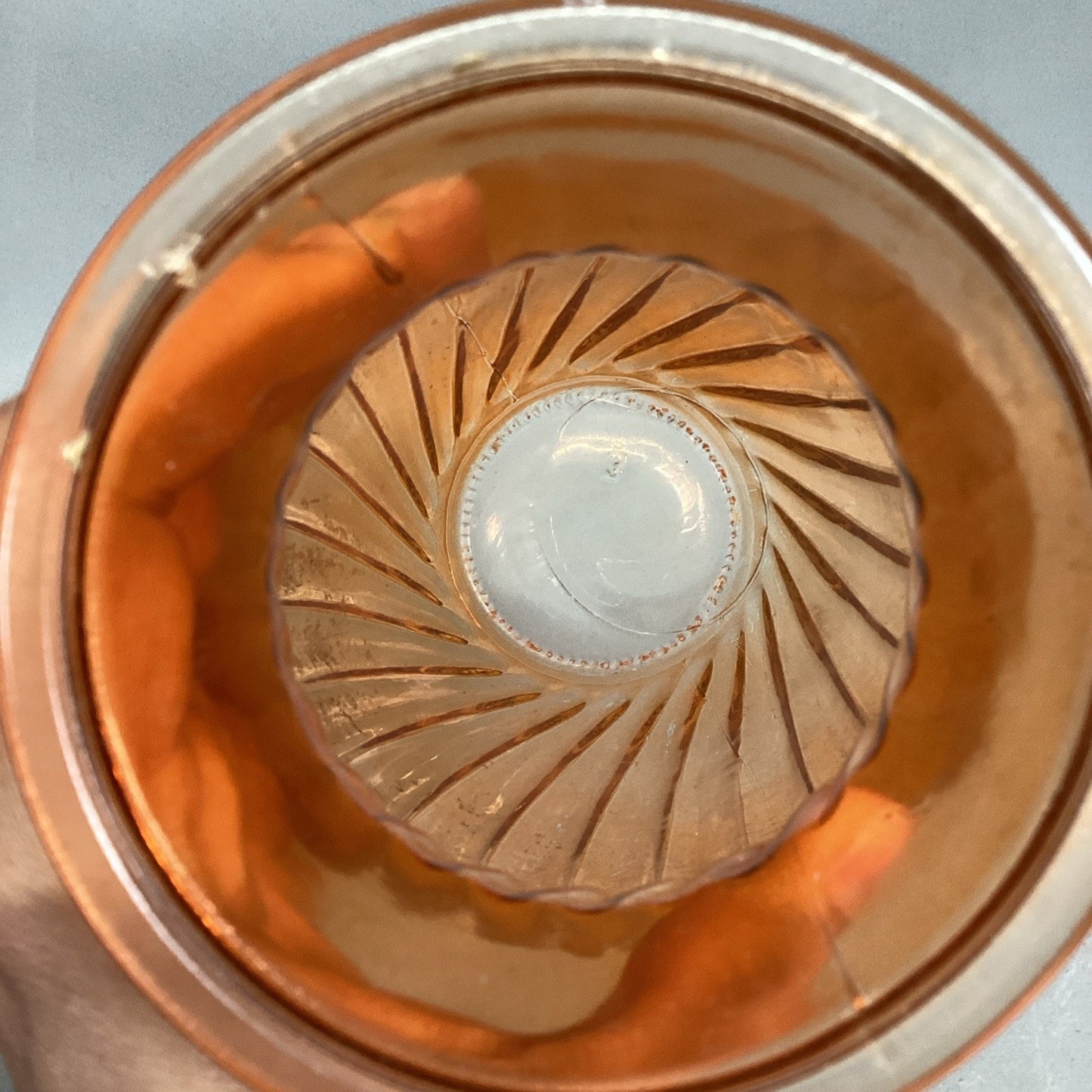 Orange Swirl Glass Vase - #3 - 8x4”