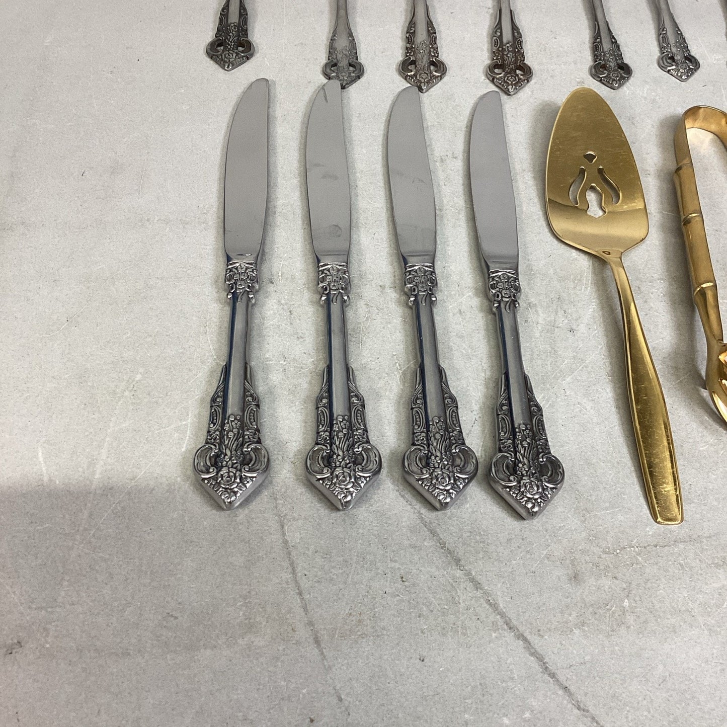 Stanley Robert’s Sir Mark Cutlery W/ White Orchid & Others Cutlery - Lot Of 20