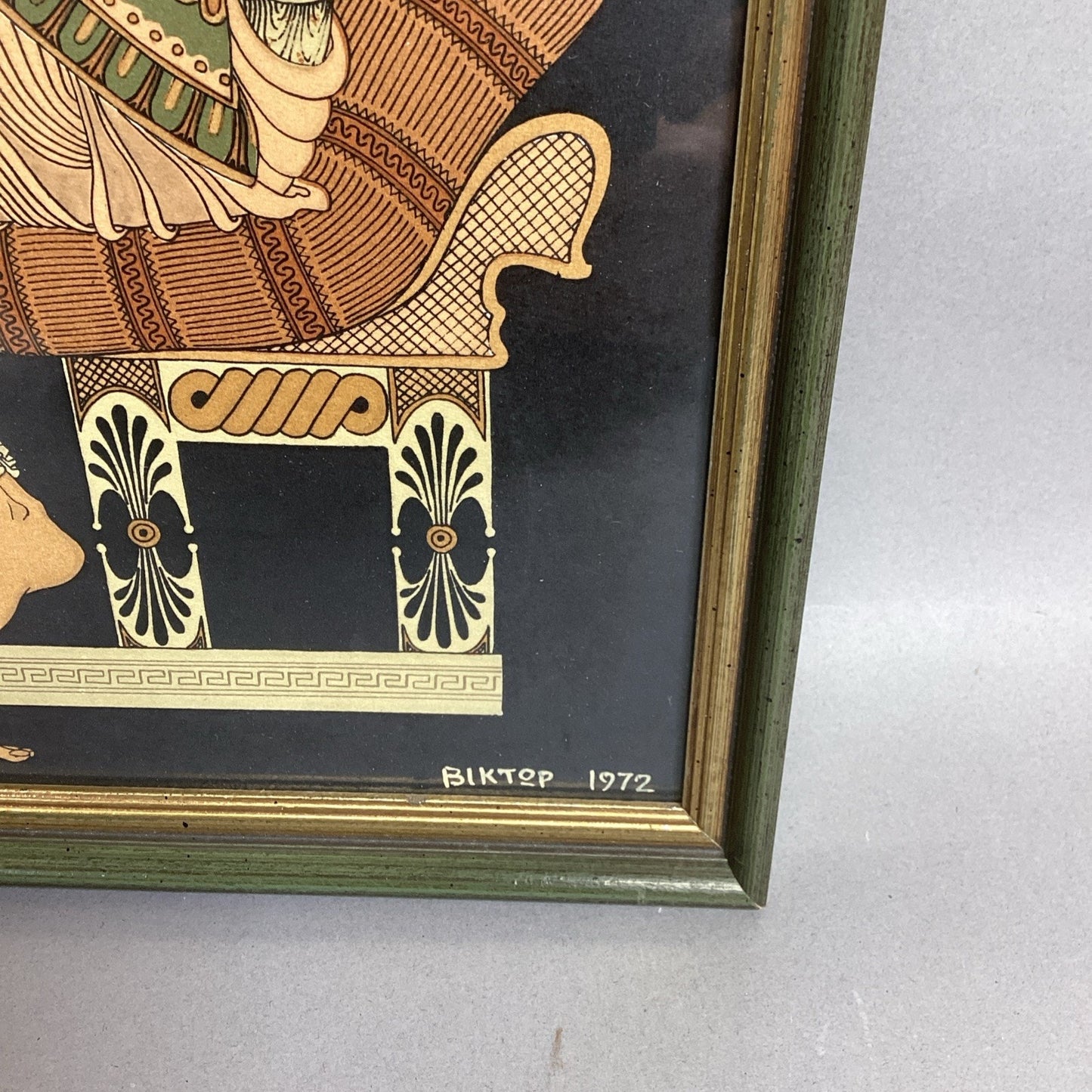 Greek Mythological Print - Framed - Biktok 1972 - 14 3/8x10.25”