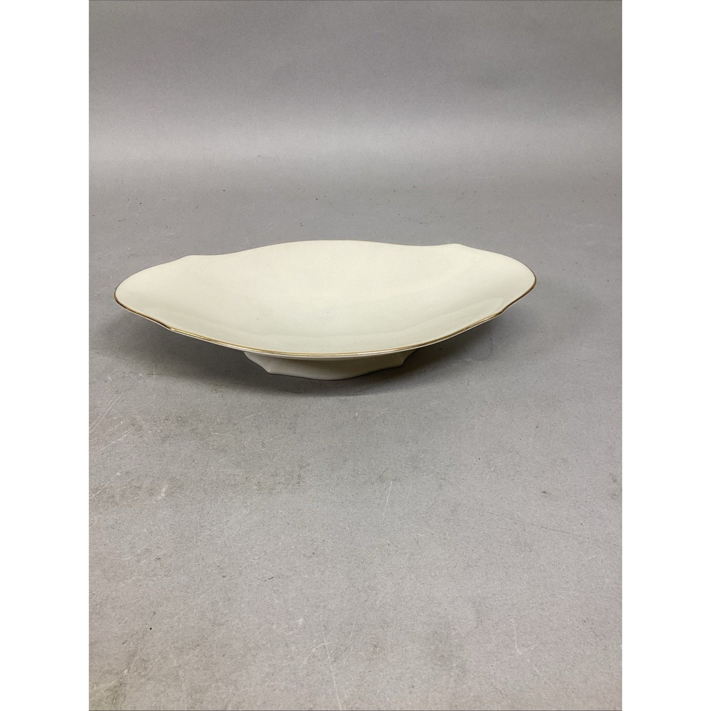 Vintage Lenox Double Leaf & Ivory China Oval Shaped Serving Candy/Nut Dishes