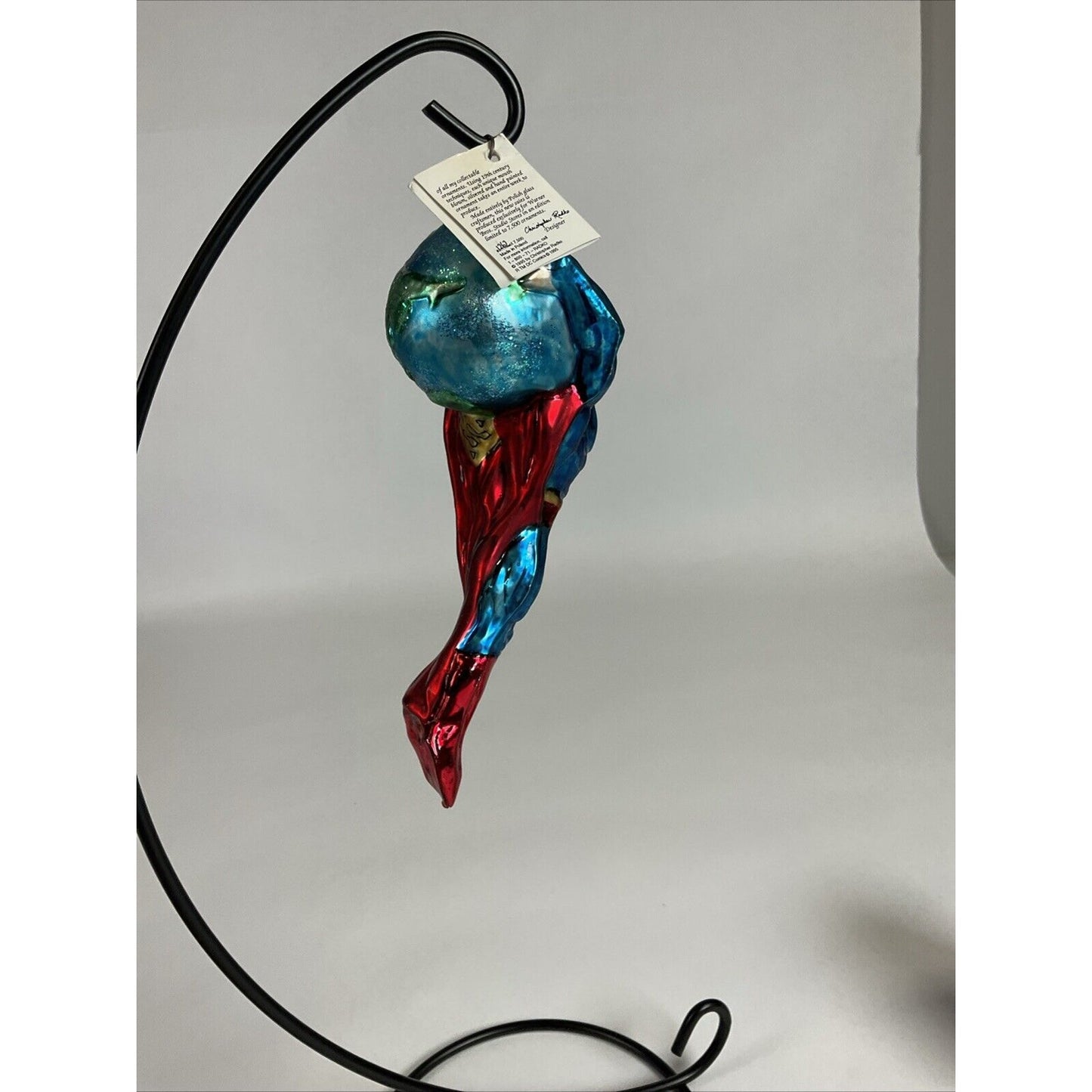 DC Warner Bros Store Christopher Radko Superman 1996 Glass Limited Ornament