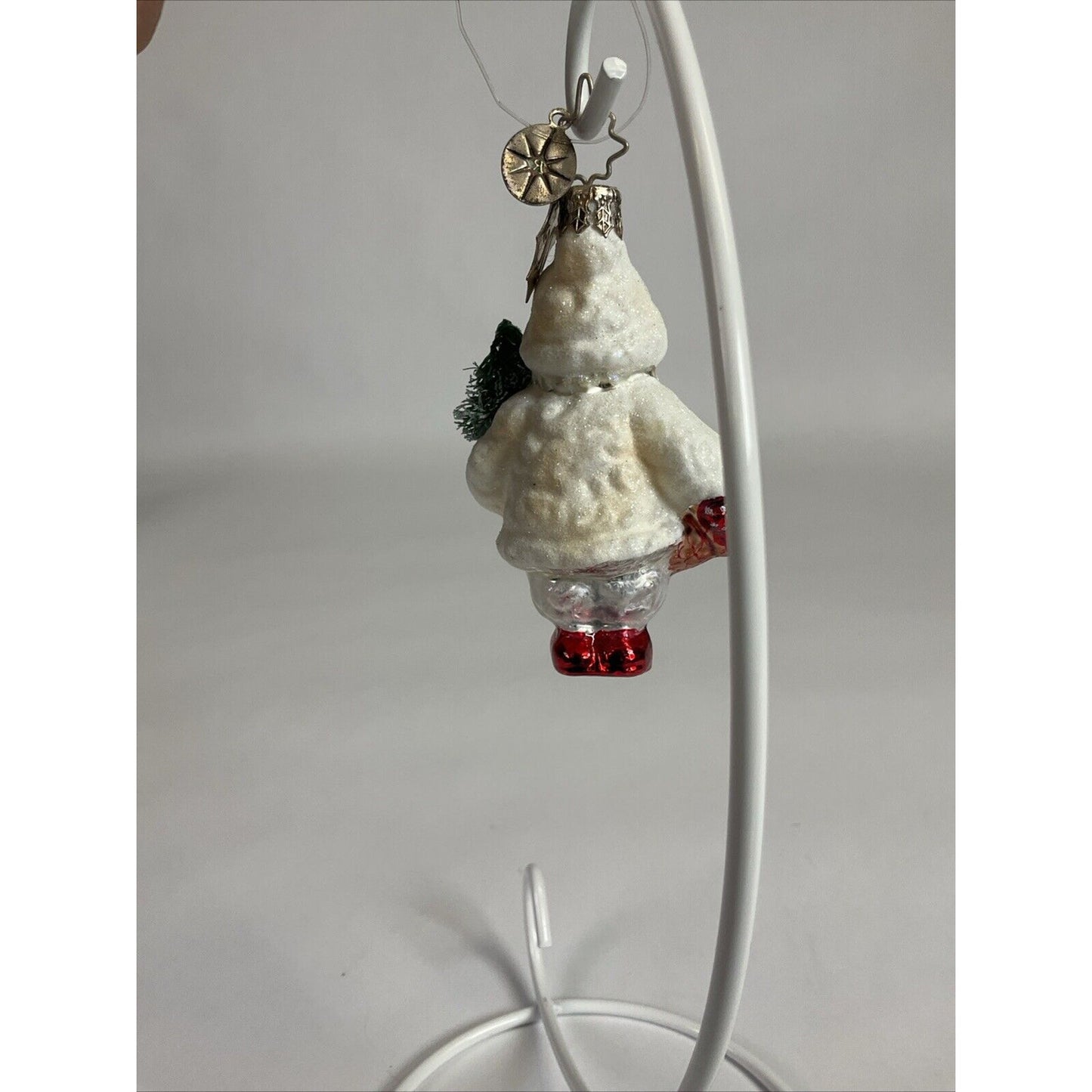Radko Ornament - "Wooly Winter Claus Gem" - Santa with christmas tree