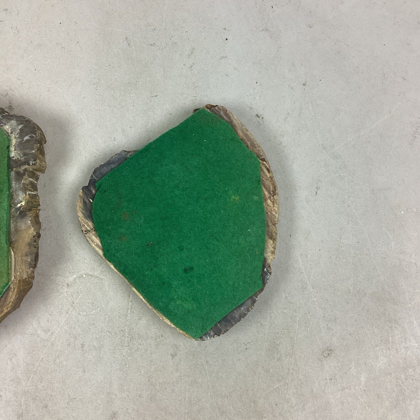 Set of 2 Handmade Marble Rock Shaped Trivets, Hot Plates Or Coasters