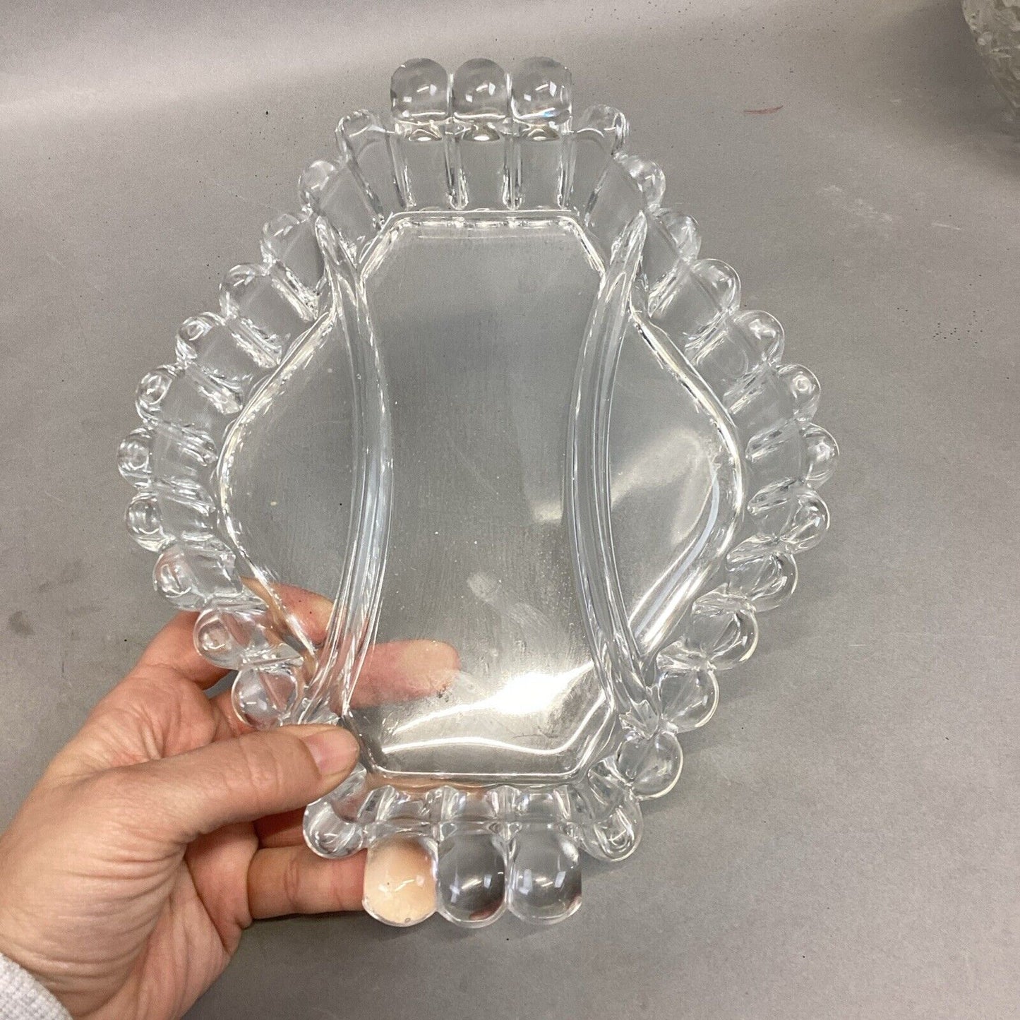 Set Of 3 Decorative Glass Butter Candy Serving Dishes