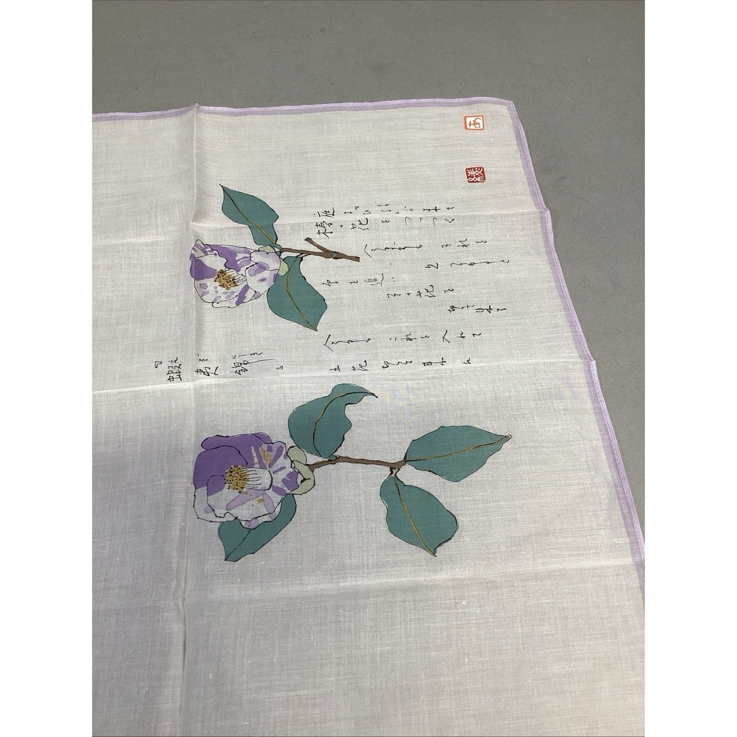Set Of 2 Women’s Scarves And 1 Purple Flower Handkerchief