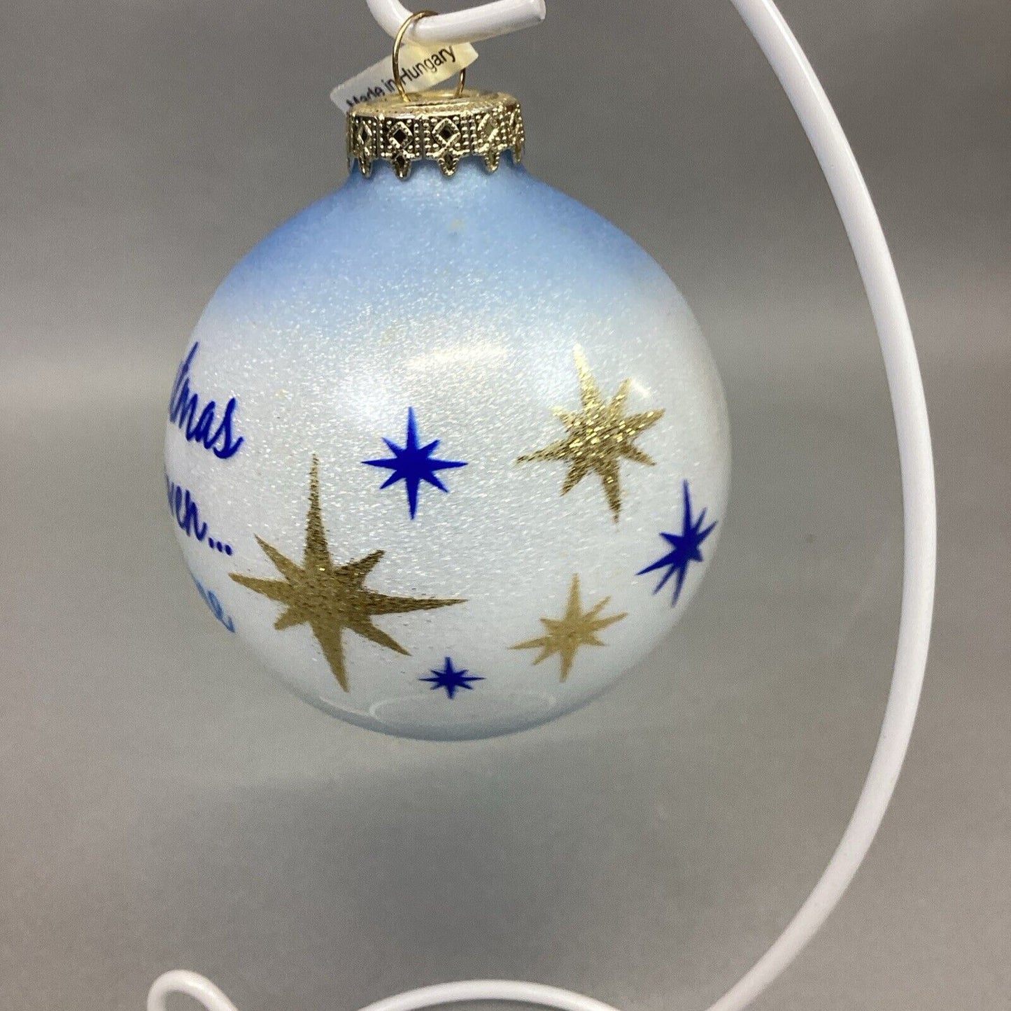 Christmas In Heaven - Personalized Hand Painted Glass Christmas Ornament