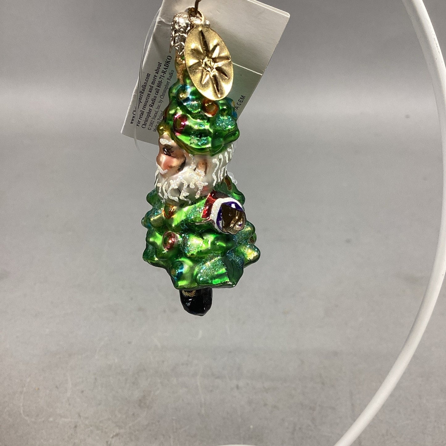 Radko Spruced Up Santa Gem With Tags #1010939 - Damaged