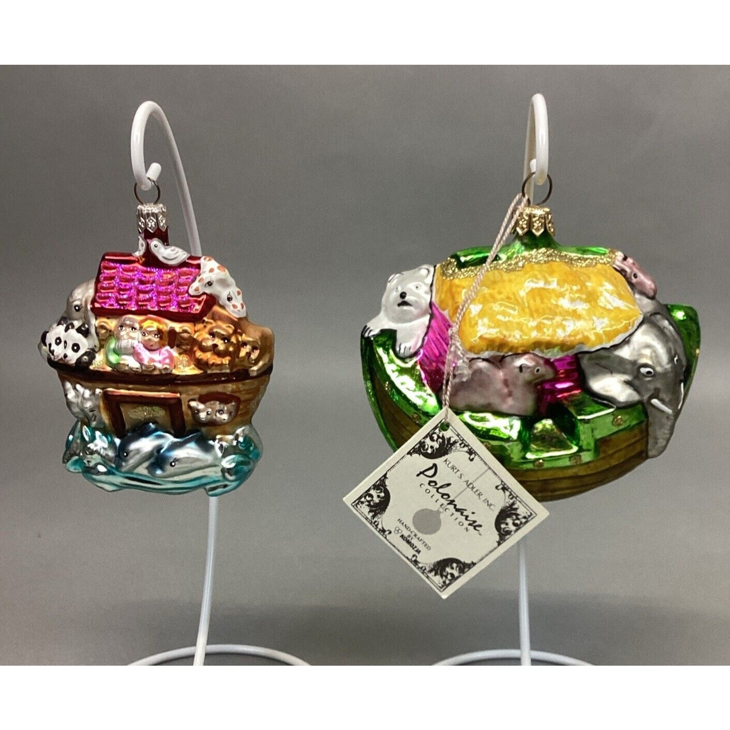 Christopher Radko And Kurt Adler Noah’s Ark Glass Ornaments