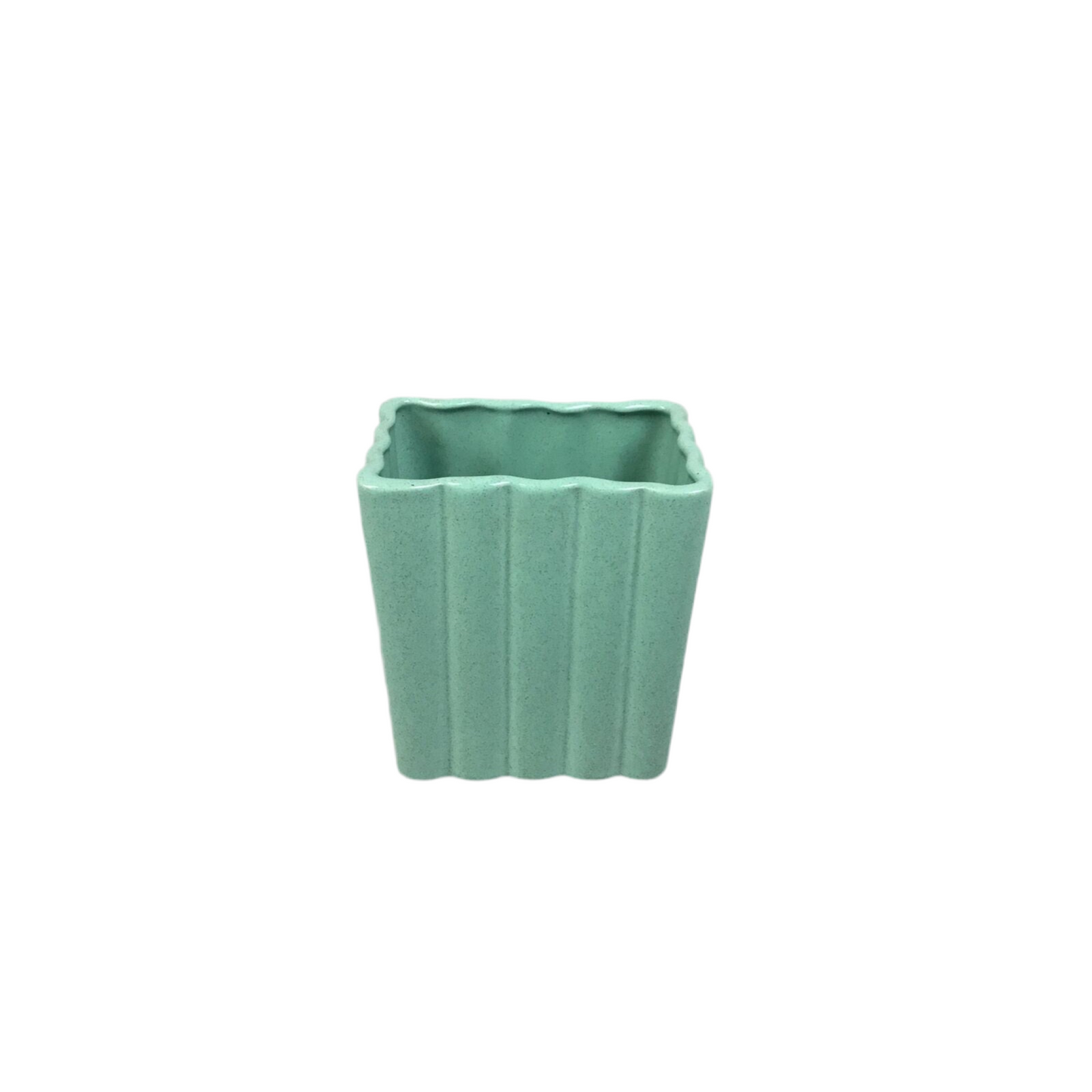 Vintage USA Potter Vase Green Glaze With Flow