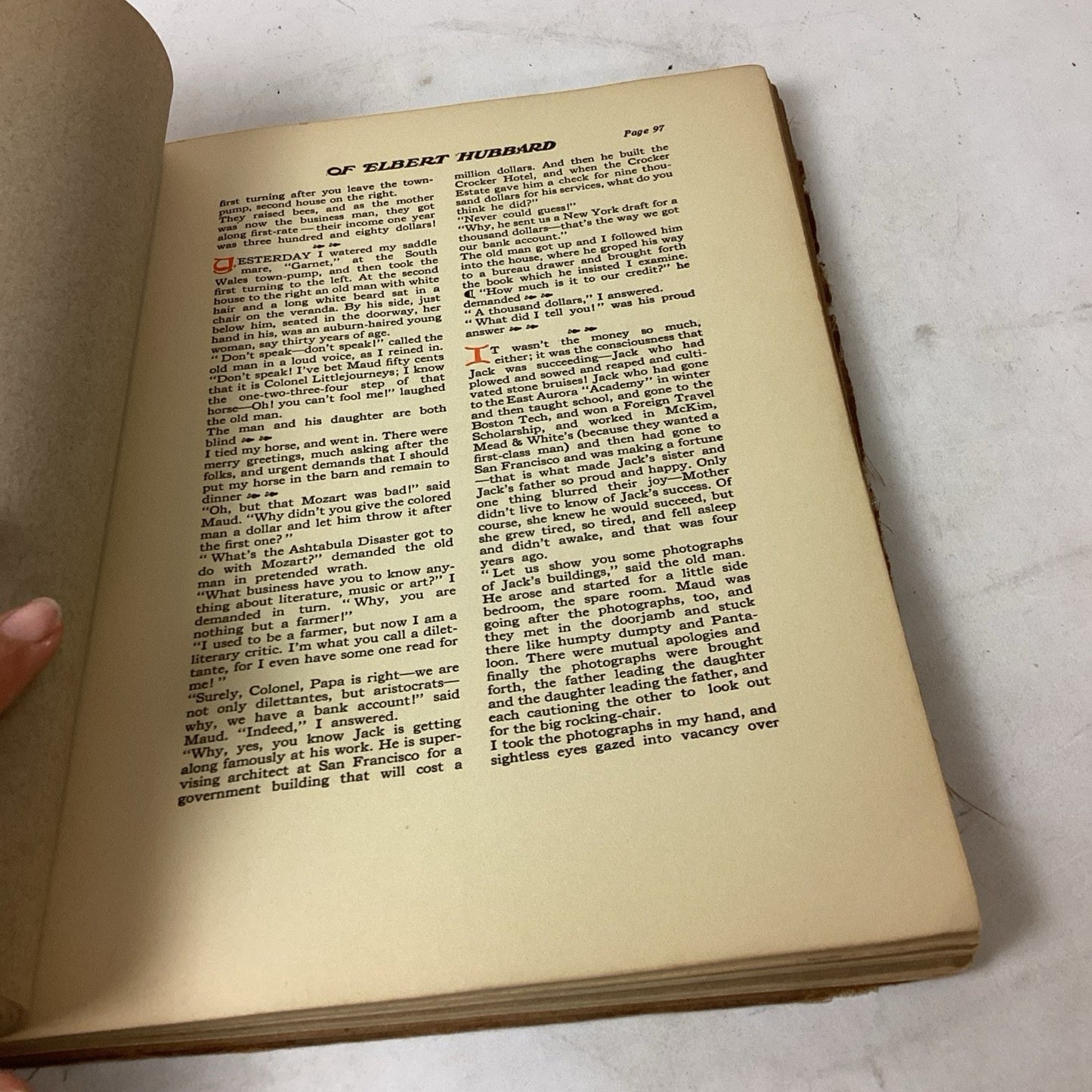 Antique 1927 Note Book of Elbert Hubbard Roycroft #8603