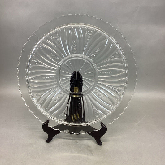 VTG 1970’s Anchor Hocking Glass Serving Tray Cake Plate