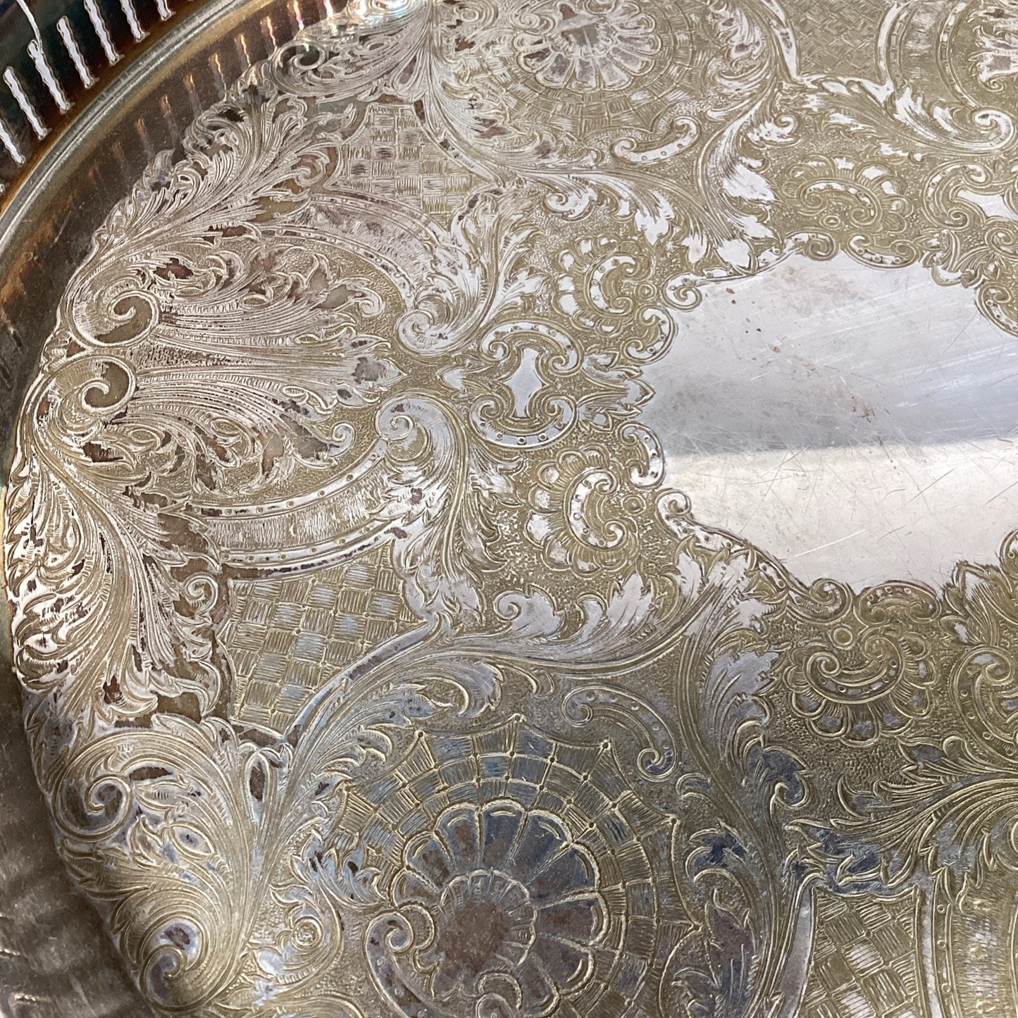 Set Of Vintage Silver Plated Serving Dishes Trays