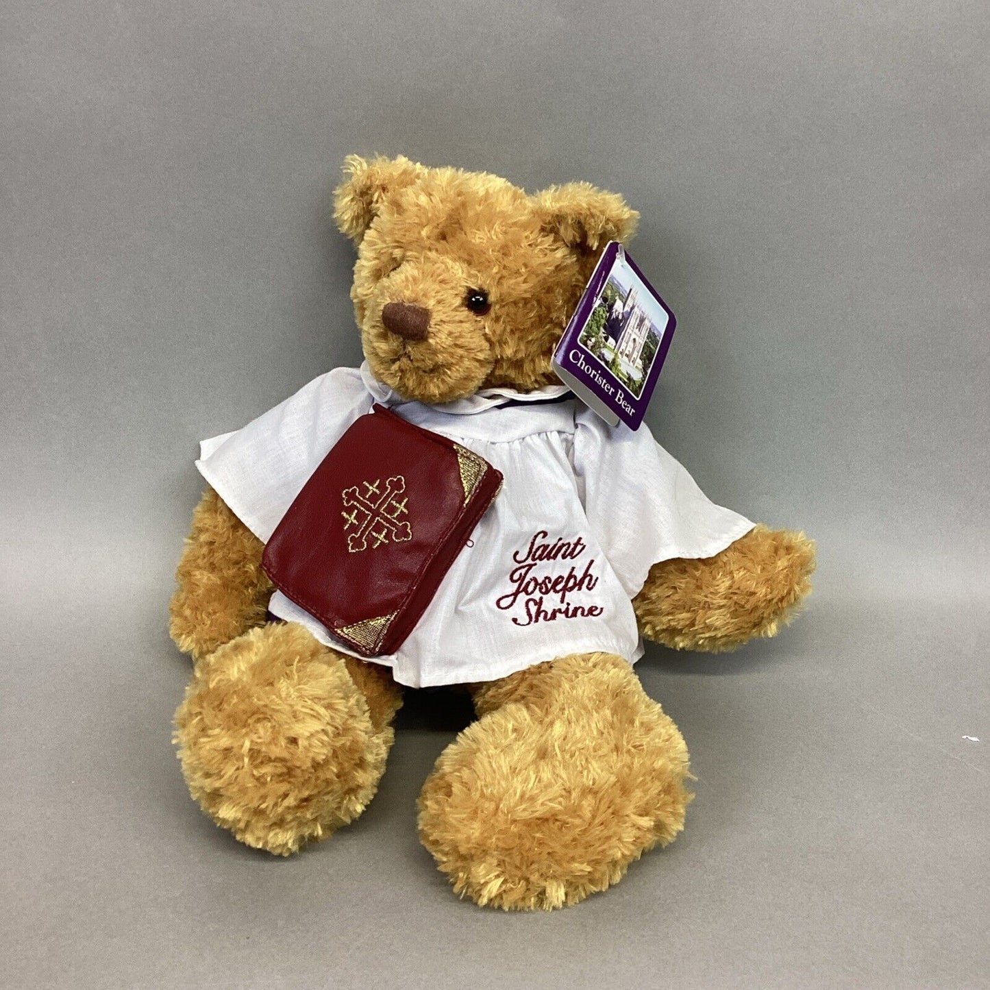 Rare Vintage GUND 14" CHORISTER Golden Teddy Bear W/ Hymnal & Tags - #45881