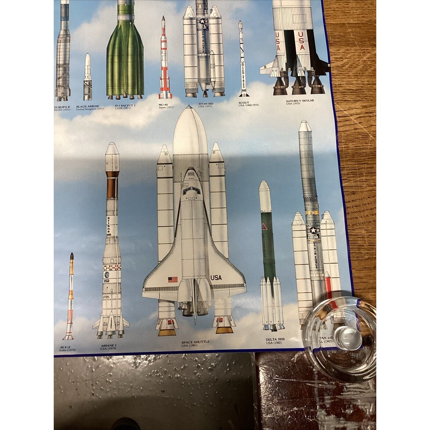 Vintage Space Missiles Poster - 54 Missile Pics - 37.5x25”