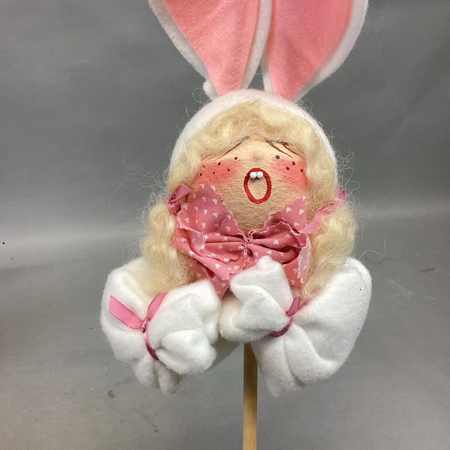 Vintage Easter Bunny Doll And Easter Bunny On Stake
