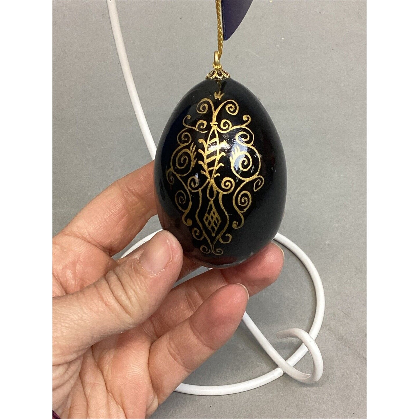 Vintage The Lexi Collection Hand Painted Russian Style Wooden Egg With Tag
