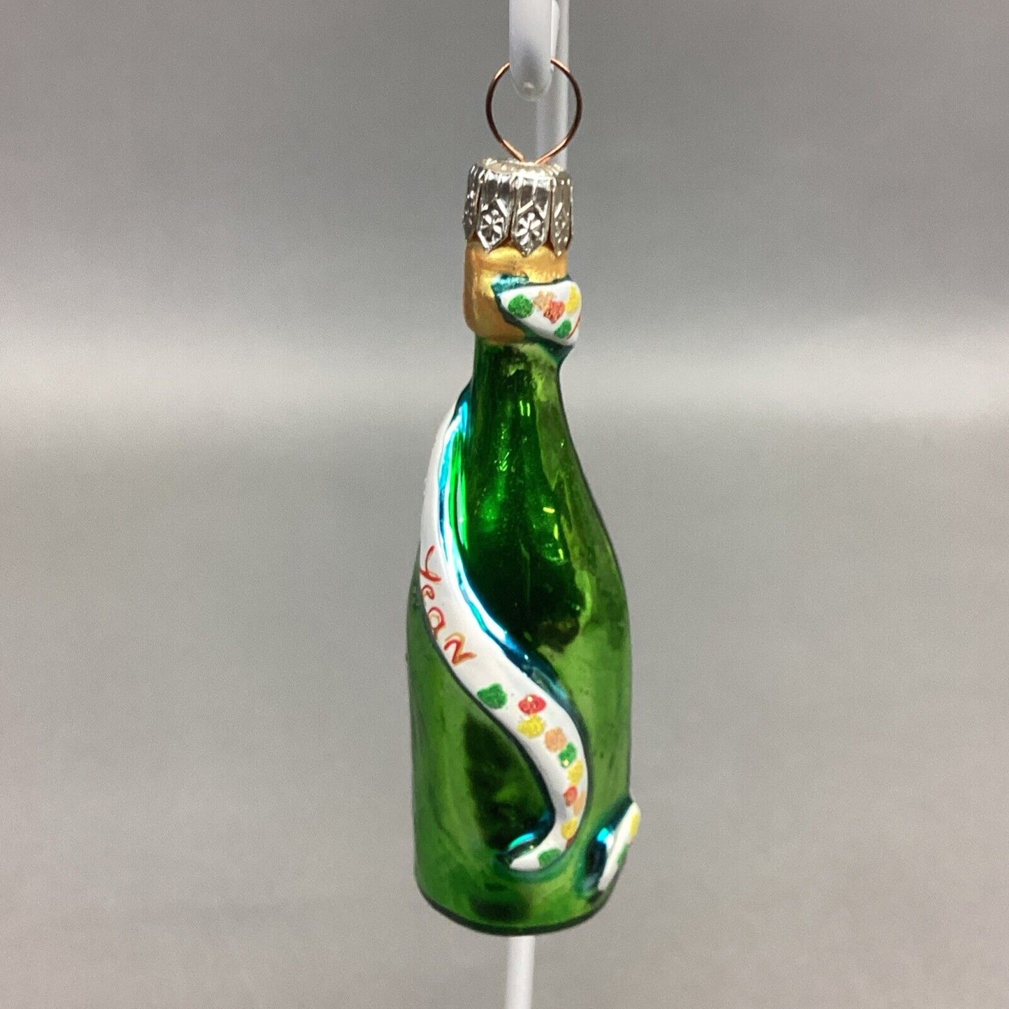 6 Vintage Christmas Ornaments - Angel, Nativity, Gold Balls, Champagne