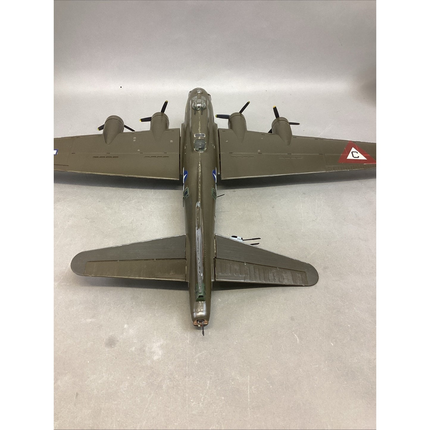 Plastic Military Model Airplane With Pieces - For Repair - 19”Lx26”W