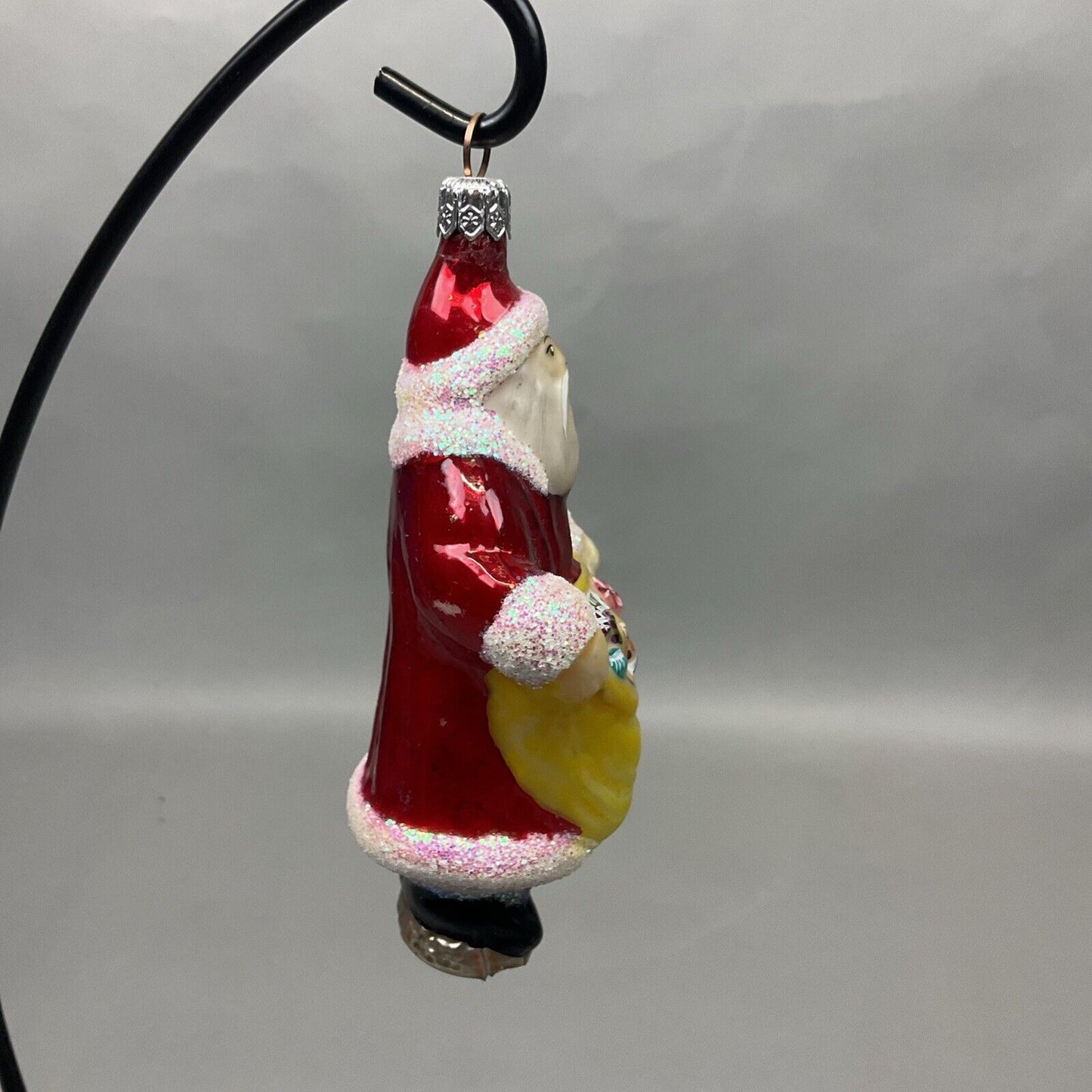 Radko Santa w/ Gold Bag of Toys + Starbucks Exclusive Santa Java Glass / Damaged