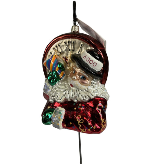 Christopher Radko "NO TIME FOR THE PRESENT SANTA" Christmas Ornament