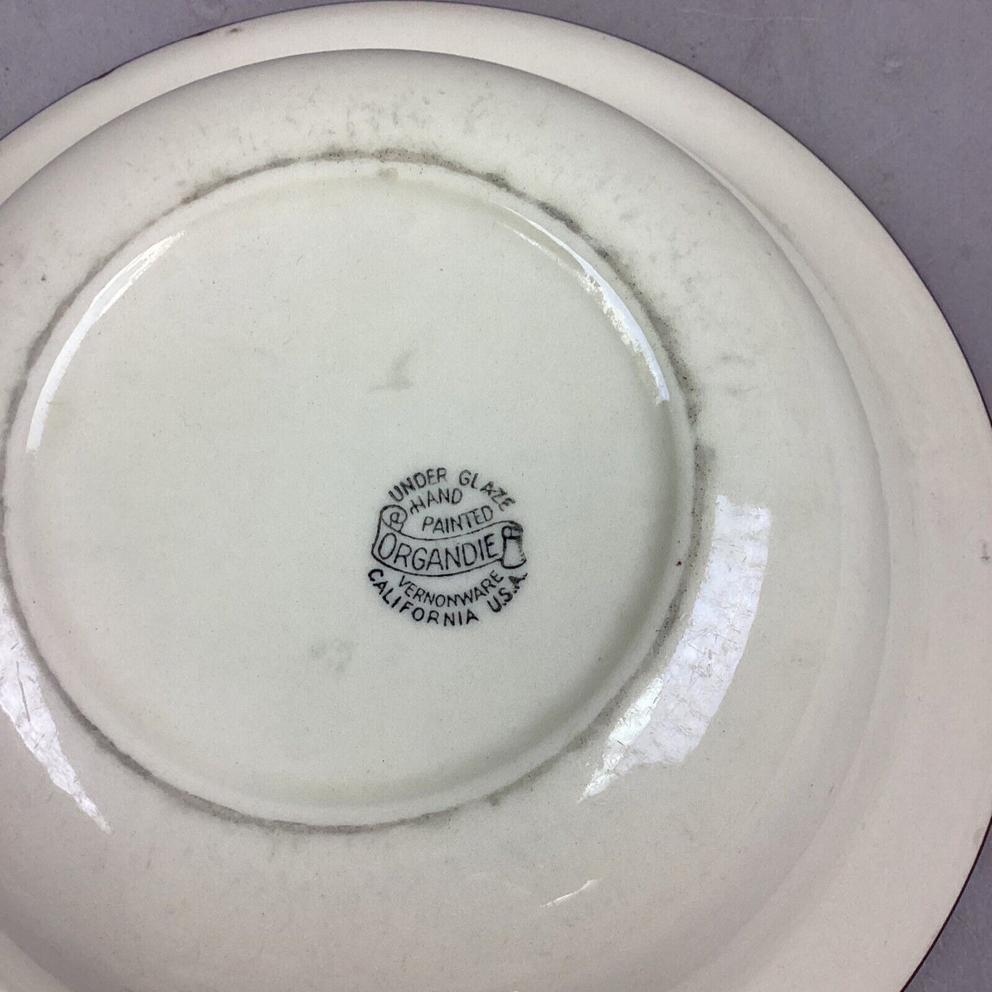 Vernon Kilns Vernonware Set of 4 - Bowl, Creamer, Salt N Pepper Shaker