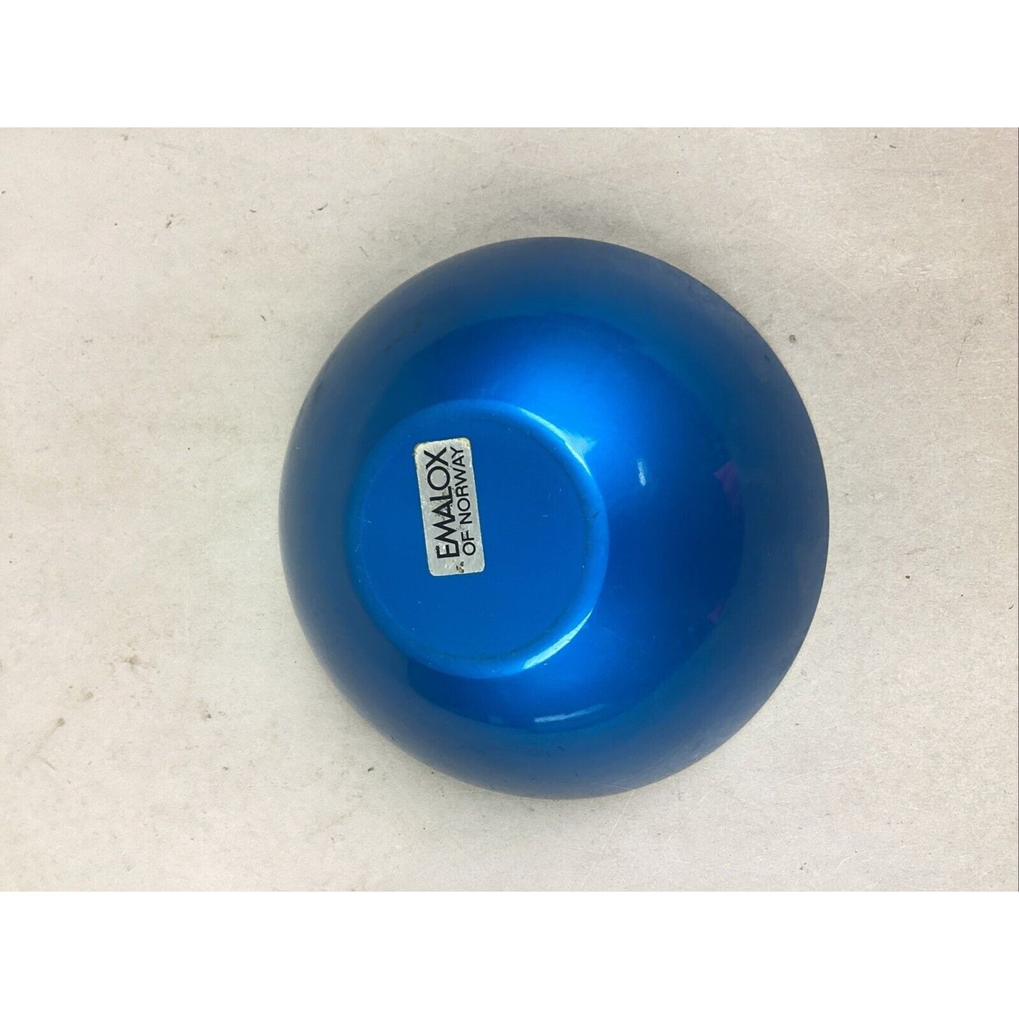 Emalox Sky Blue Turquoise Enameled Aluminum Bowl - 5 3/4”Db- Made in Norway