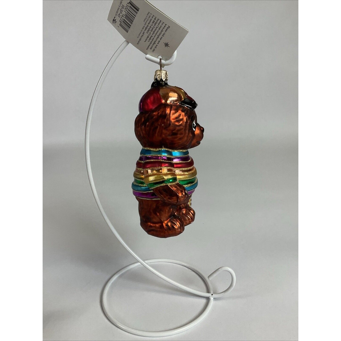 Christmas Ornament 1999 Christopher Radko "Cubby's Rainbow" Bear