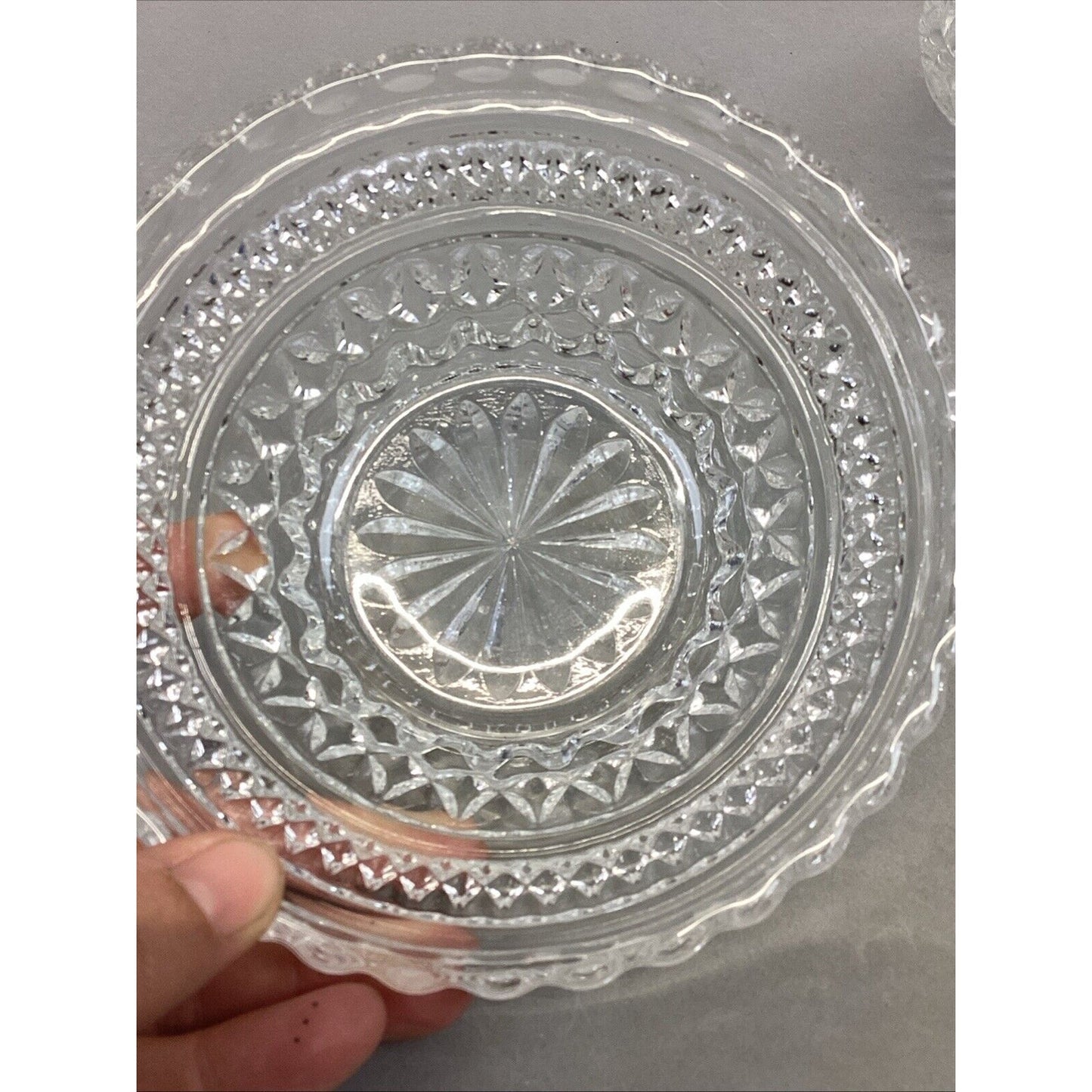 Set Of 2 Anchor Hocking Wexford Small Bowl & Indiana Glass Divided Serving Tray