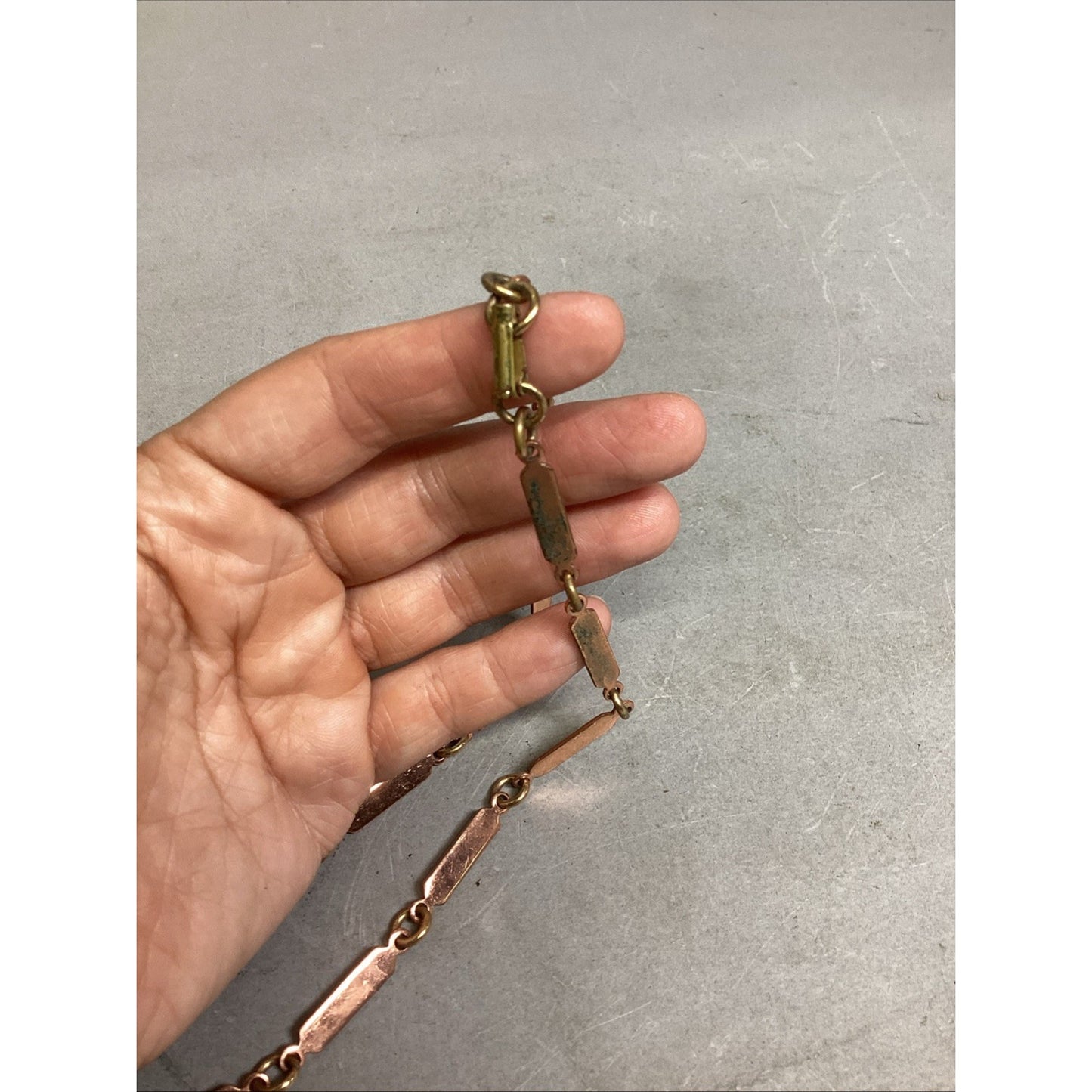 Vintage Chenet d'Haiti Winifred Mason Modernist Copper & Brass Necklace - Signed