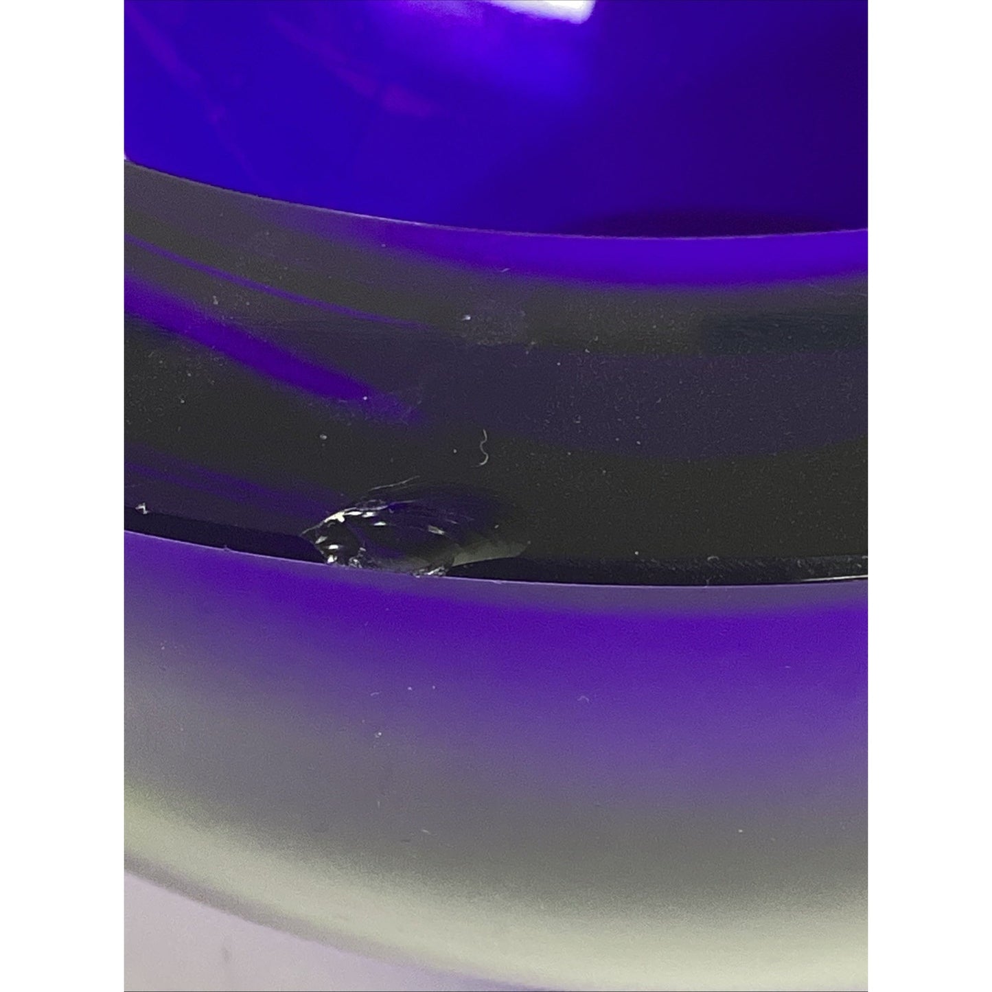Rare Vintage GUCCI Bowl Cobalt Blue Crystal Art Glass - 3.25x7”D