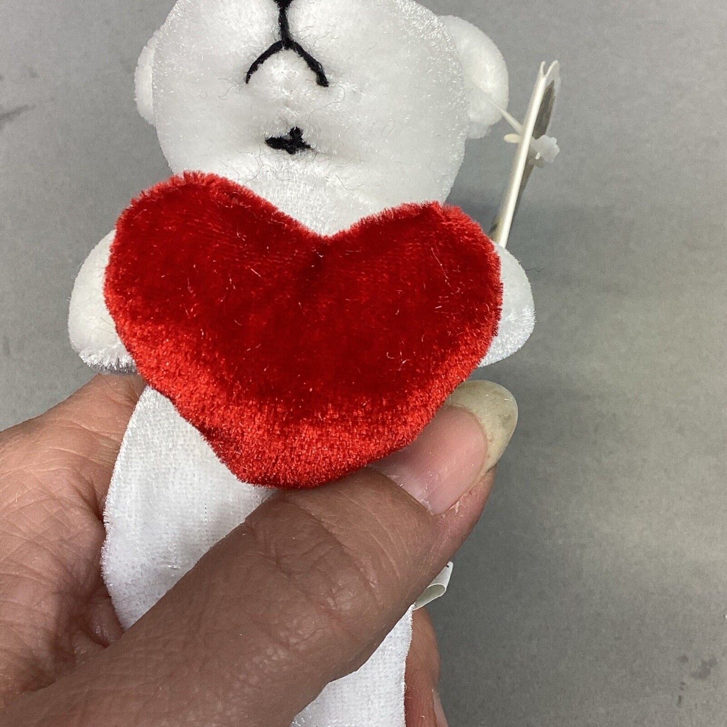 Lot Of 11 Unipak Velveteen Plush Valentines Bears With Hearts - NWT