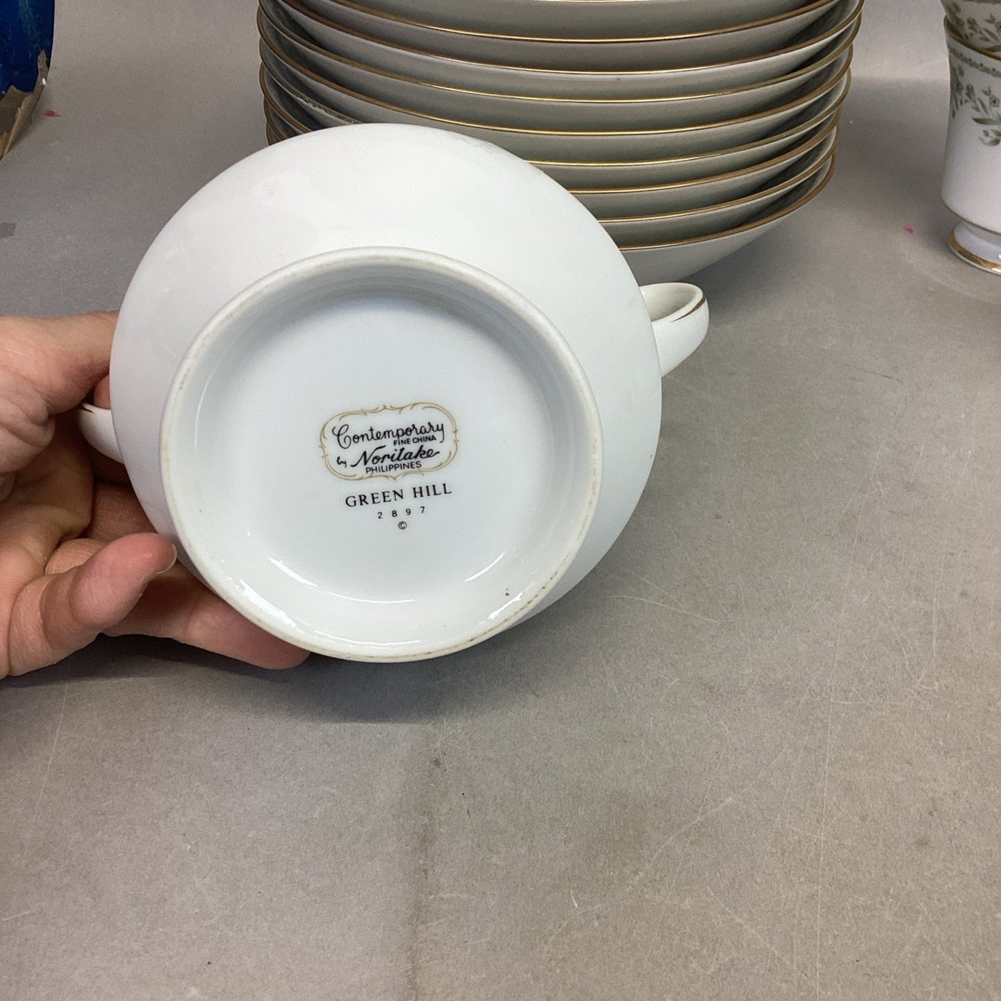Set Of 58 Noritake Green Hill Fine China Set #2897 - Plates, Bowls, Cup/Saucers