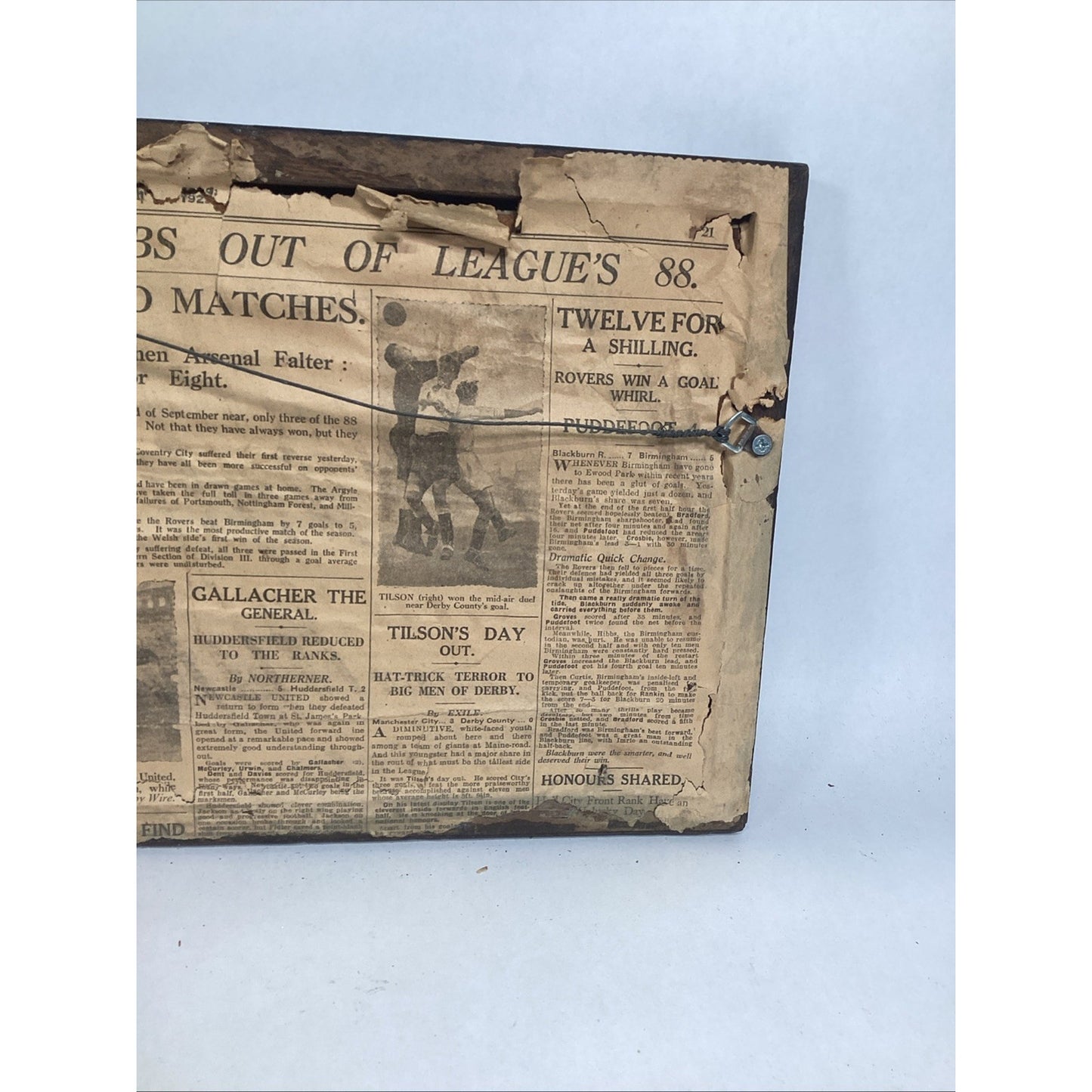 Early 1900’s Victorian Style Photographic Portraits In Wooden Frame - 19x9”