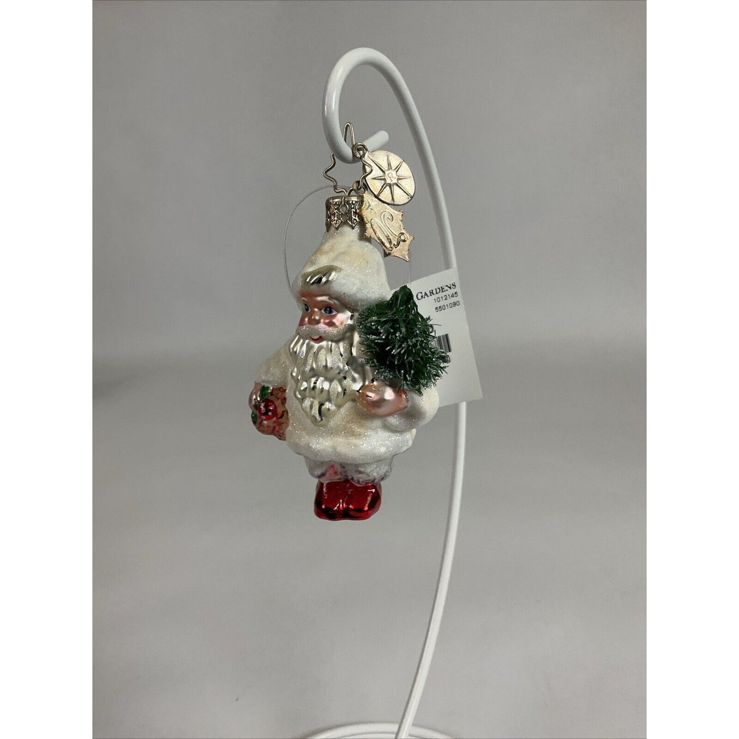Radko Ornament - "Wooly Winter Claus Gem" - Santa with christmas tree
