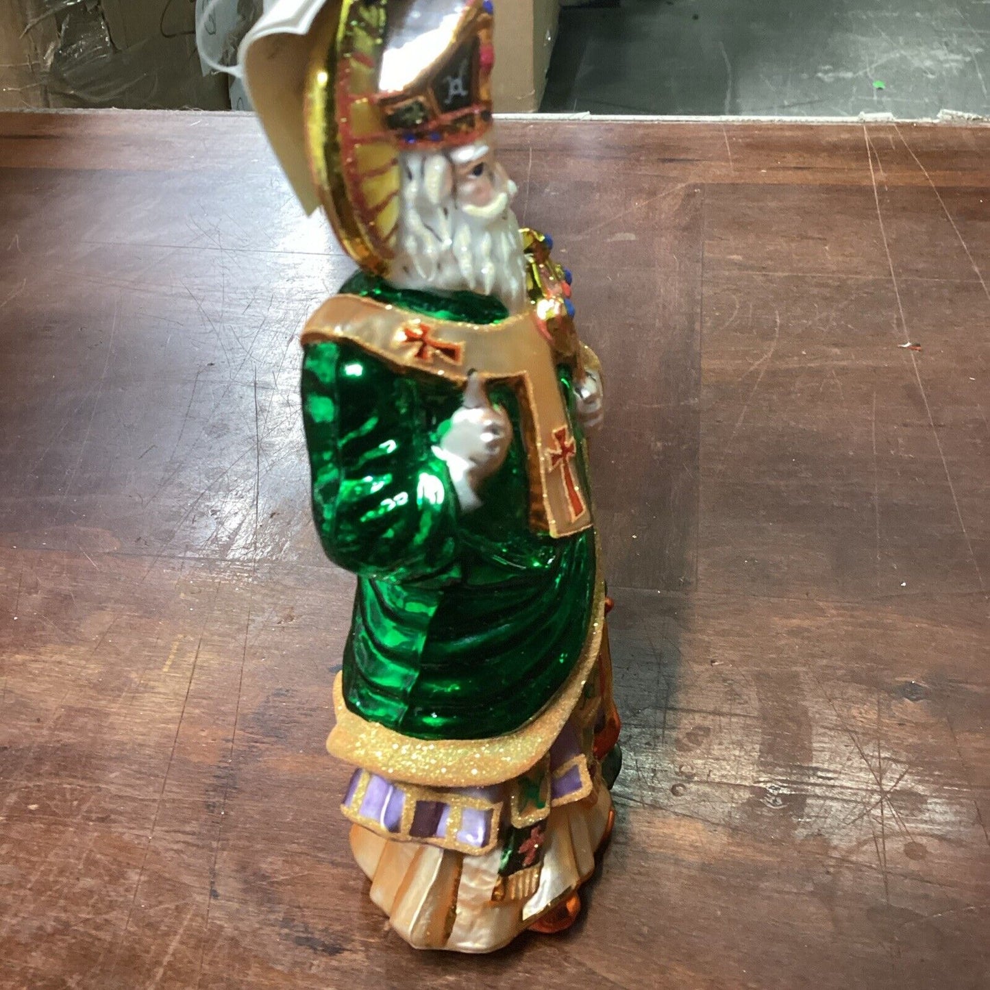 2002 CHRISTOPHER RADKO SAINT OF ERIN GEM GLASS ORNAMENT