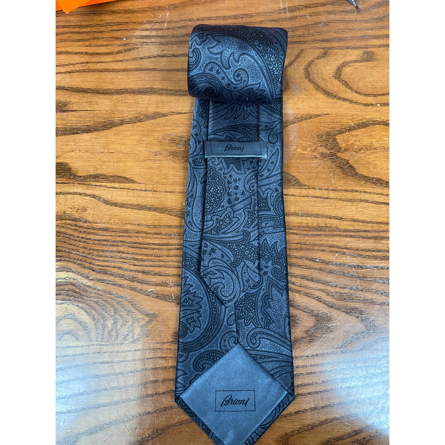 Brioni Mens Black Necktie