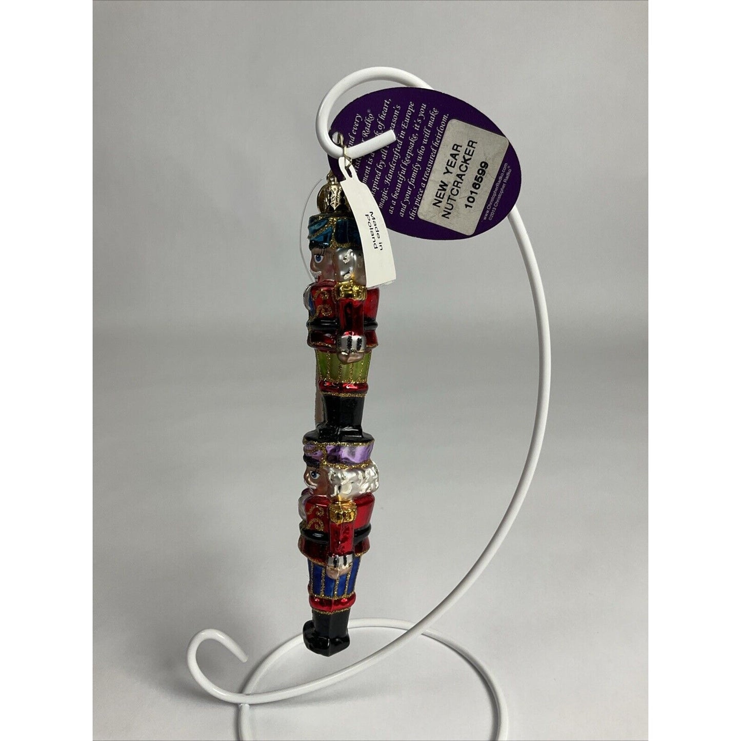 Christopher Radko New Year Nutcracker Glass Christmas Ornament 2013