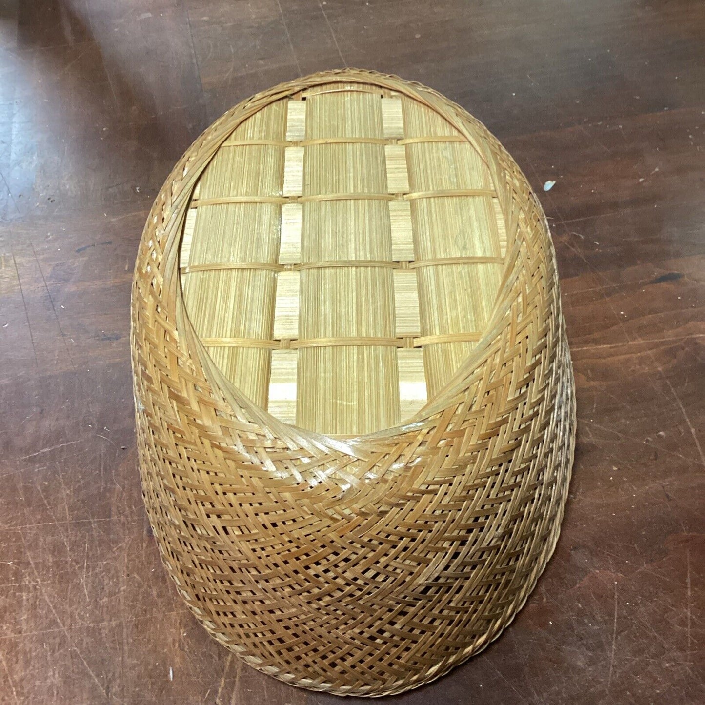 Lot Of 5 Woven, Wicker, Rattan, Wooden Baskets