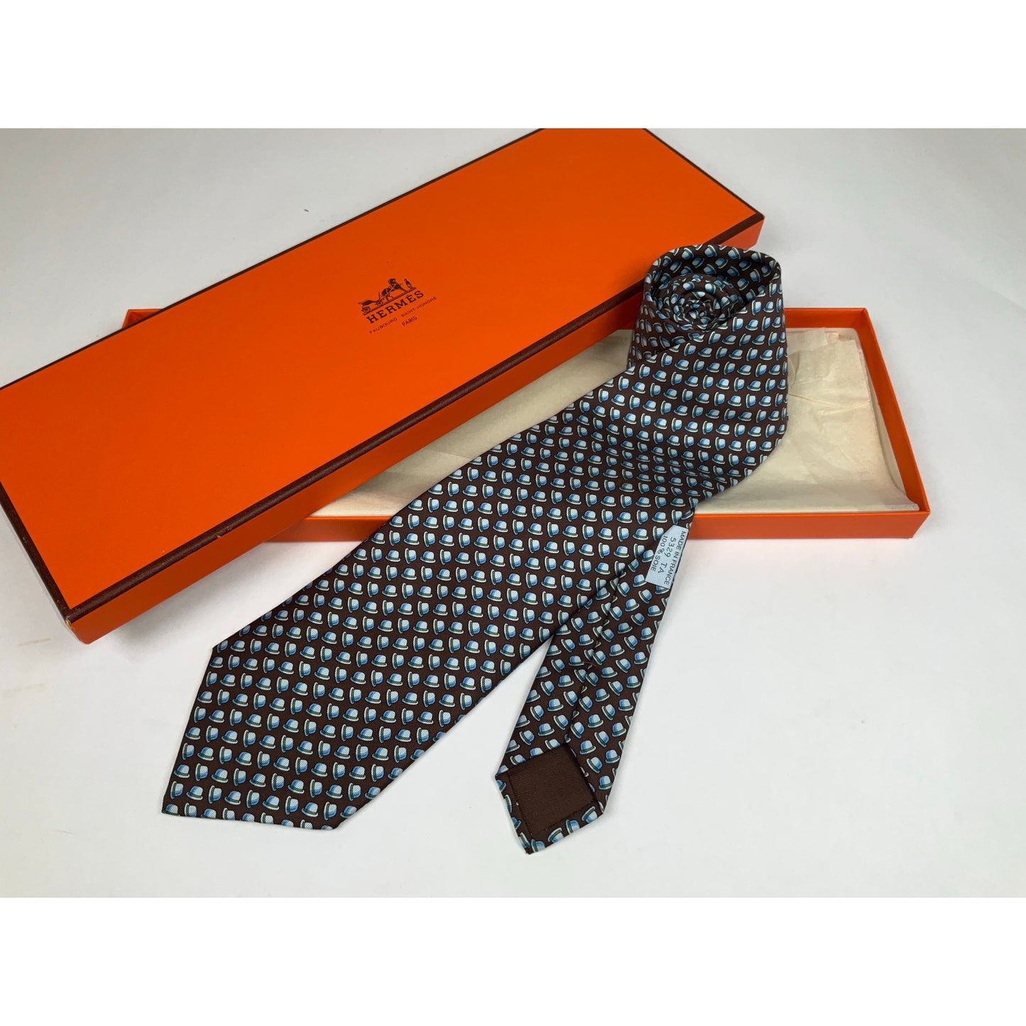 Men’s Hermès Derby Hat Tie REF: 5329 TA | No Box